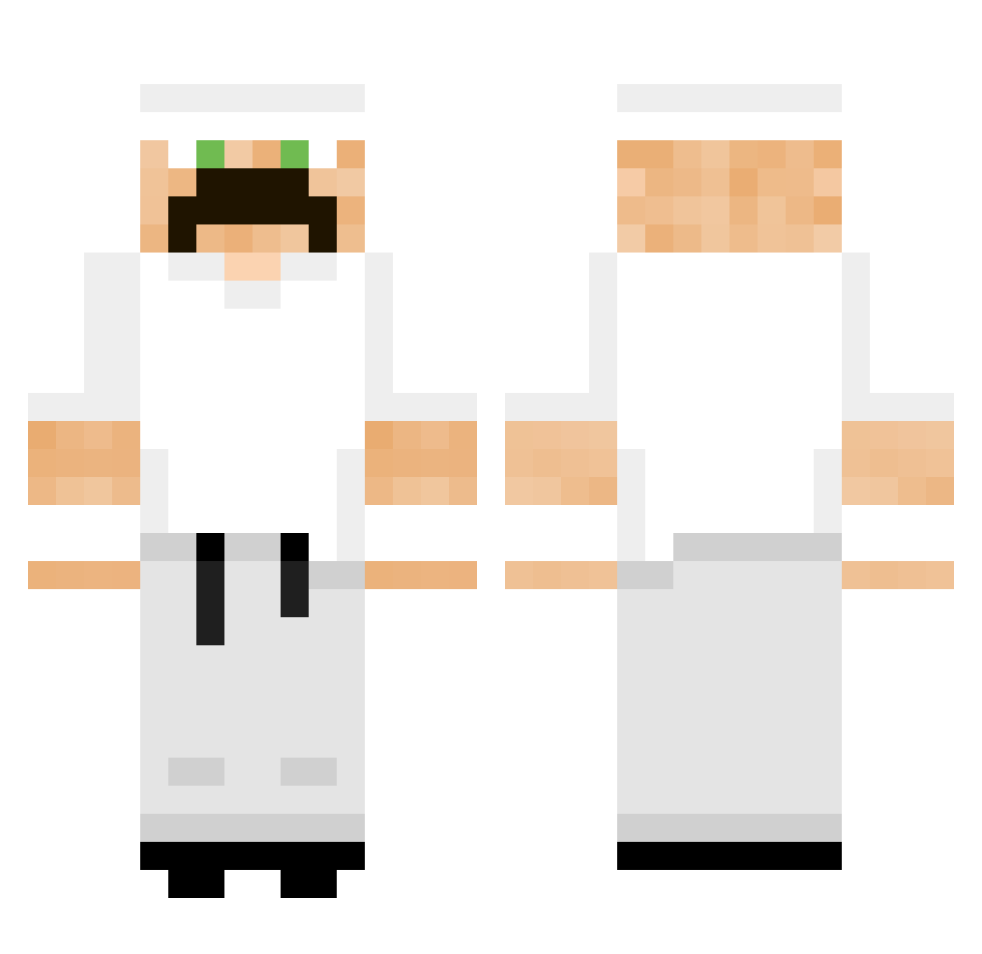 Amenek_ Minecraft skin, front and back view