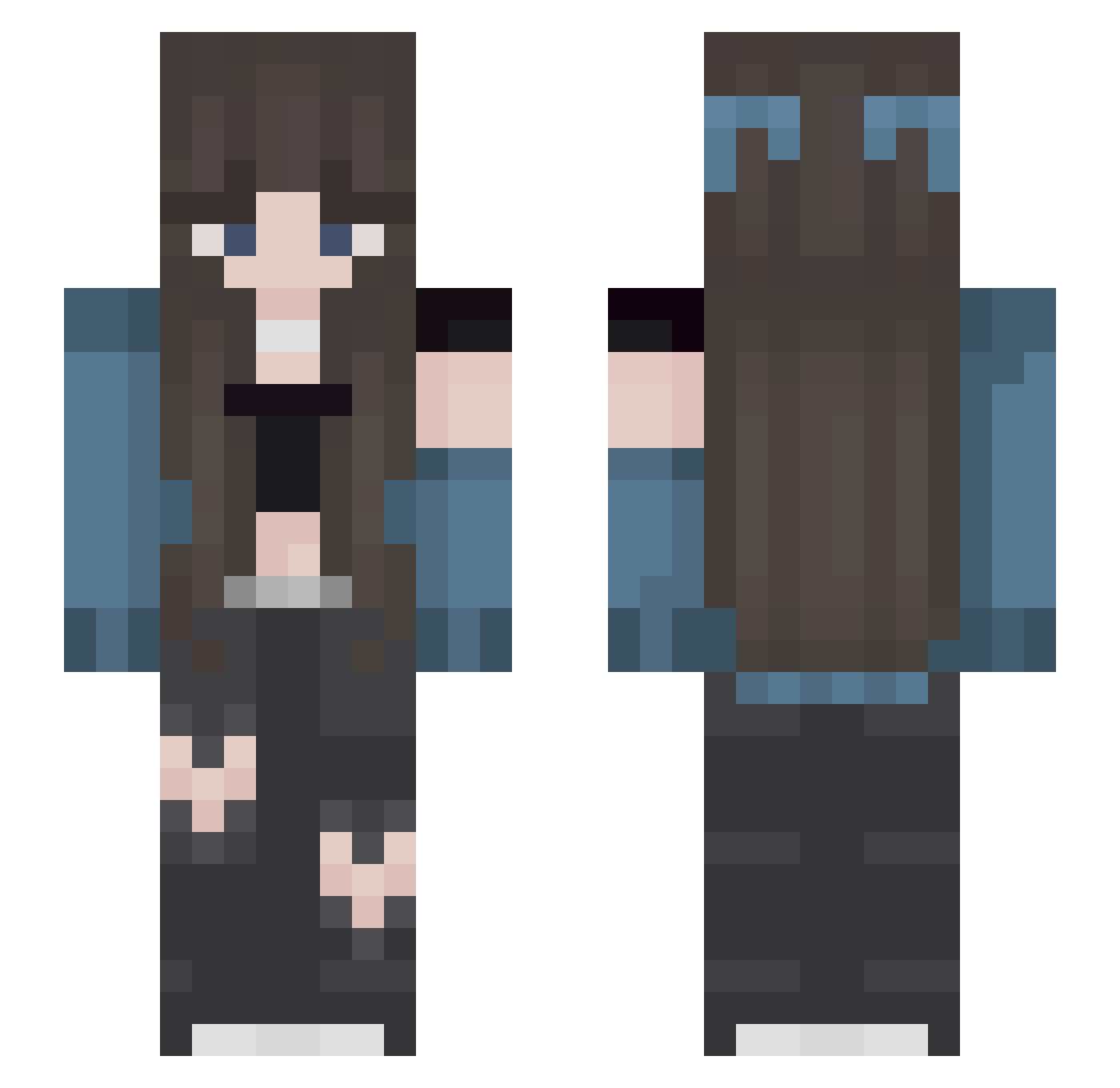 Quinzie_J Minecraft skin, front and back view