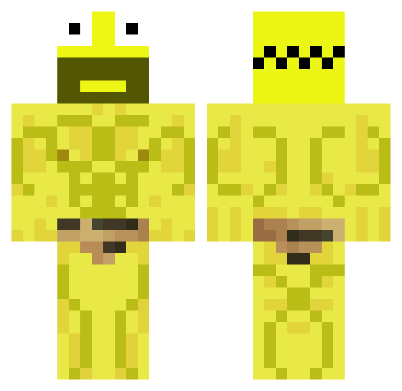 vigorote4 Minecraft skin, front and back view