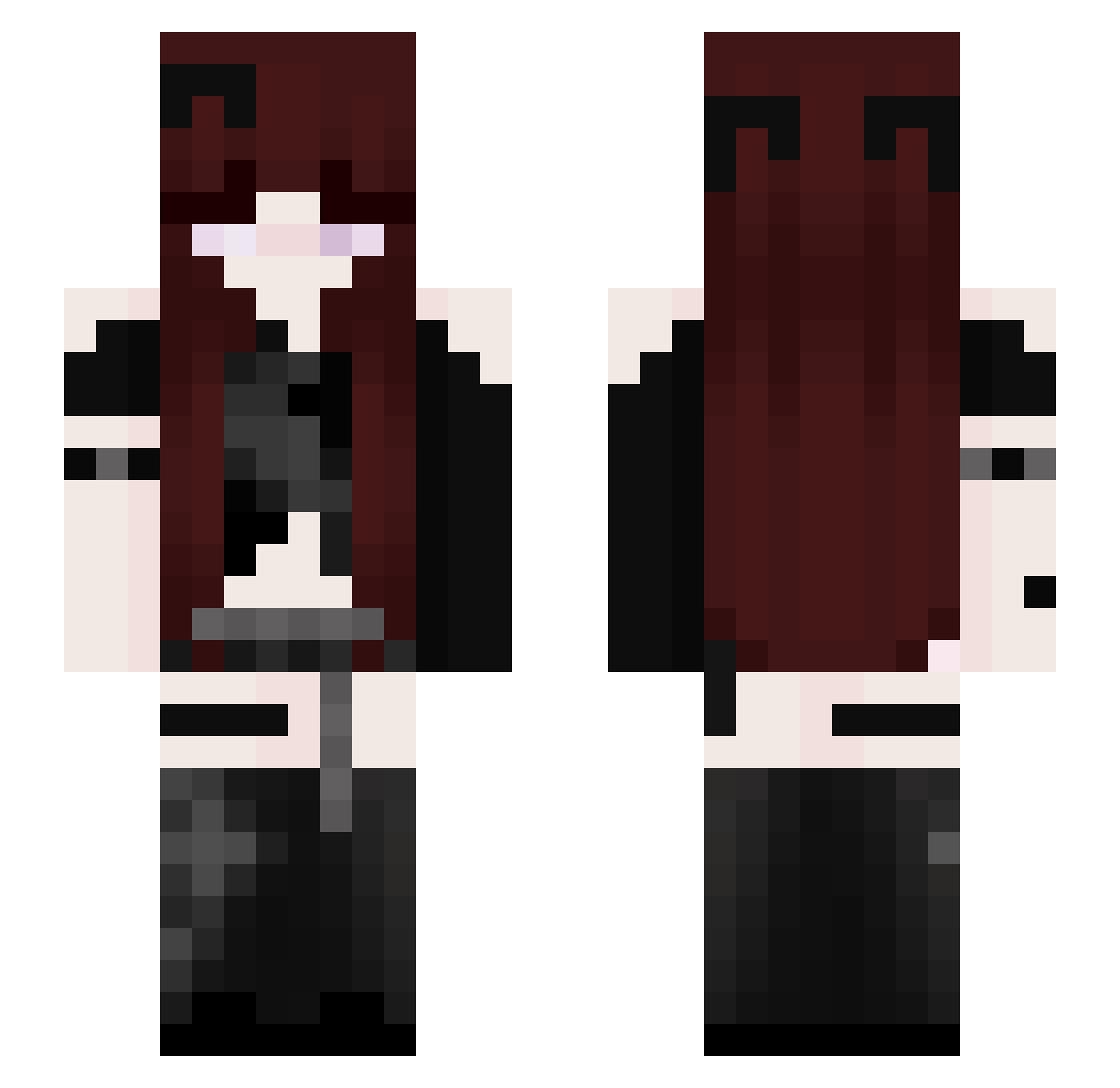 Eevee_PvP Minecraft skin, front and back view