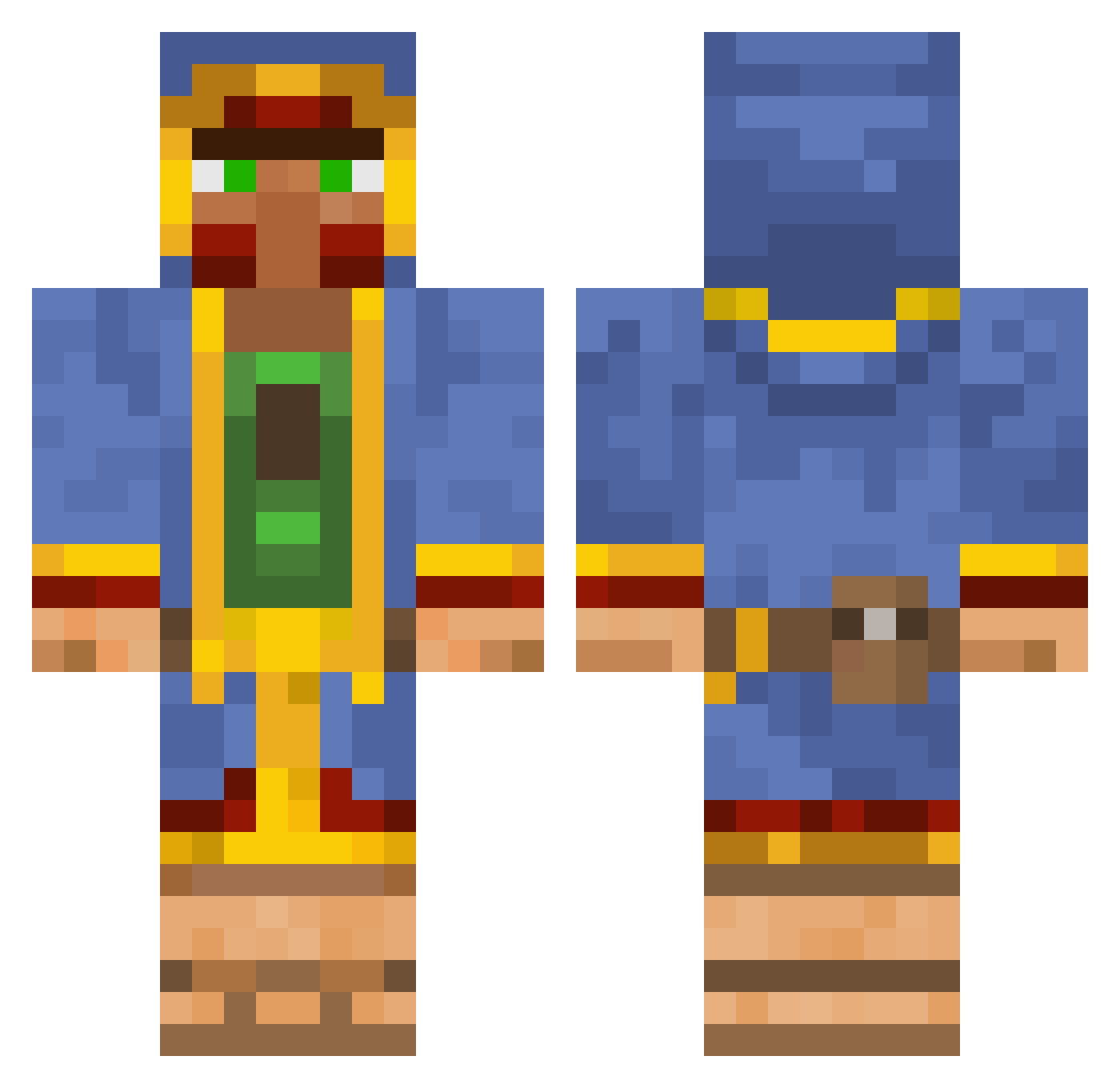 admnuiwq Minecraft skin, front and back view
