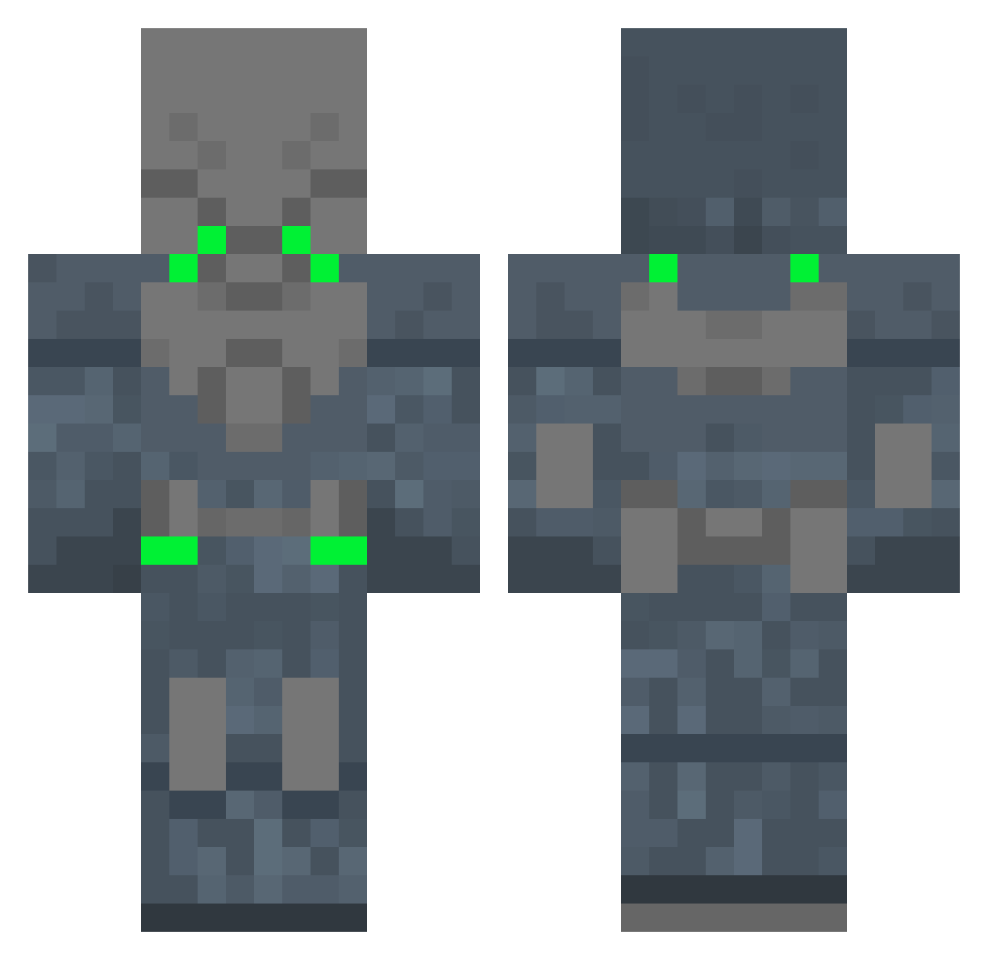 Stealerofoxygen Minecraft skin, front and back view