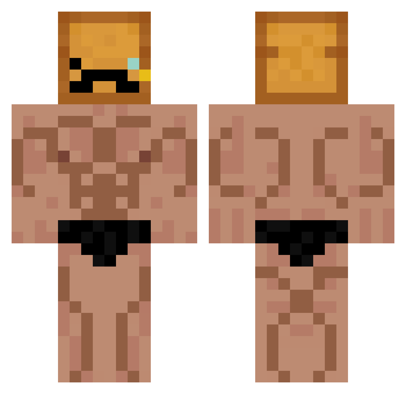 TheMuffinGoblin Minecraft skin, front and back view