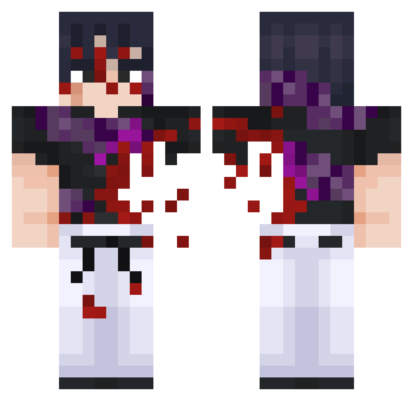 cuzosam Minecraft skin, front and back view