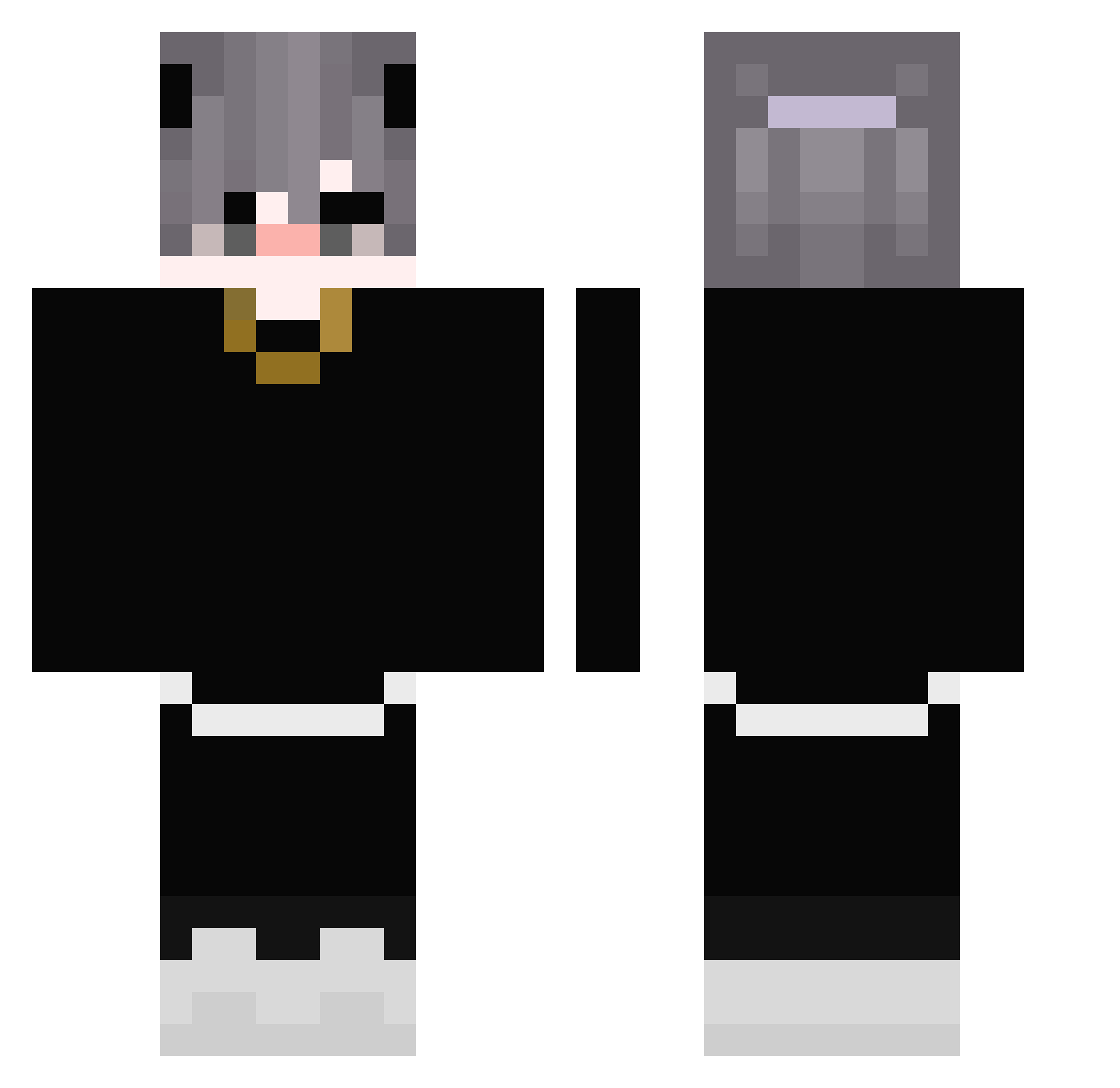 Toxichickaa Minecraft skin, front and back view