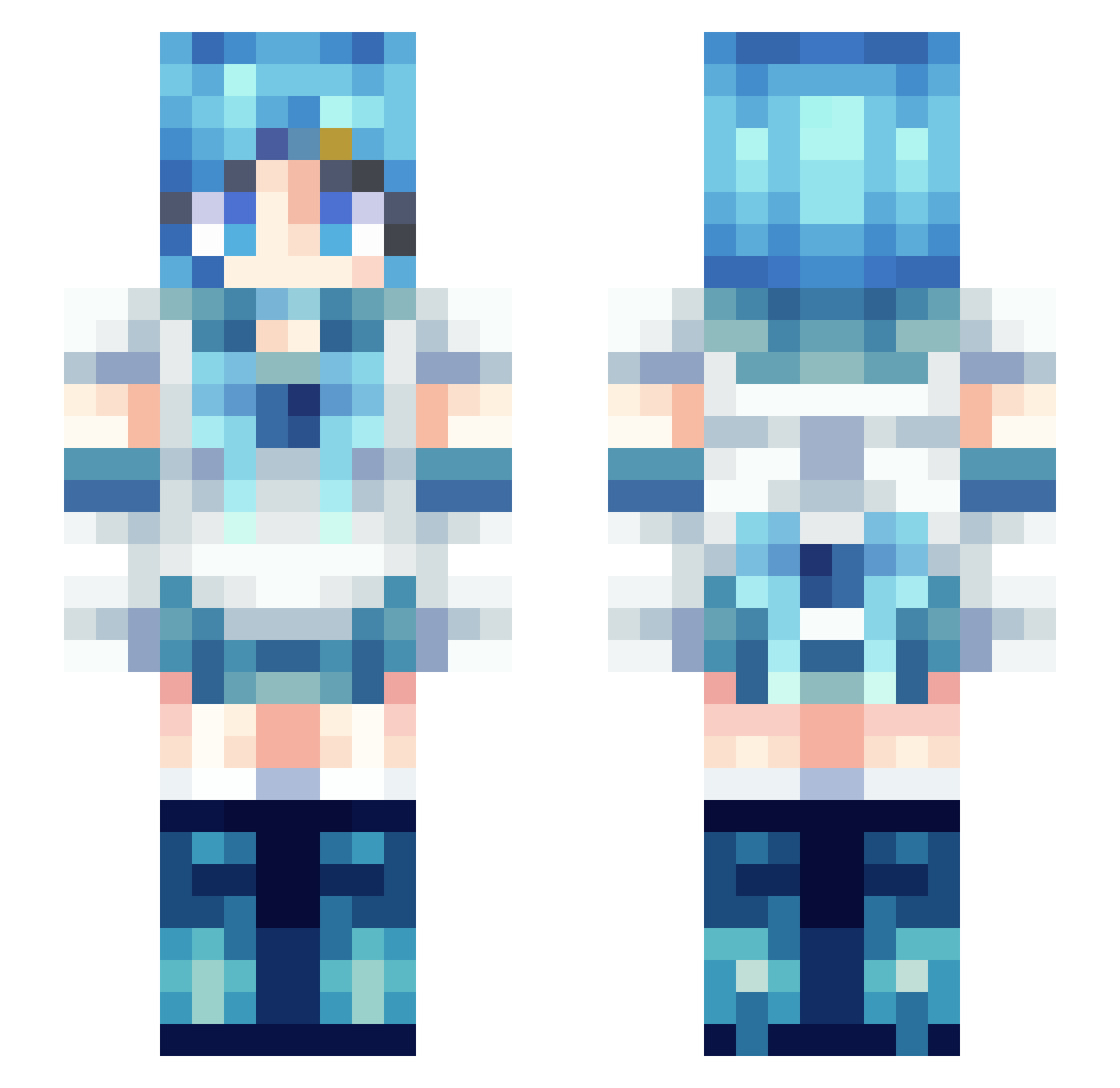 SeanathonHooper Minecraft skin, front and back view