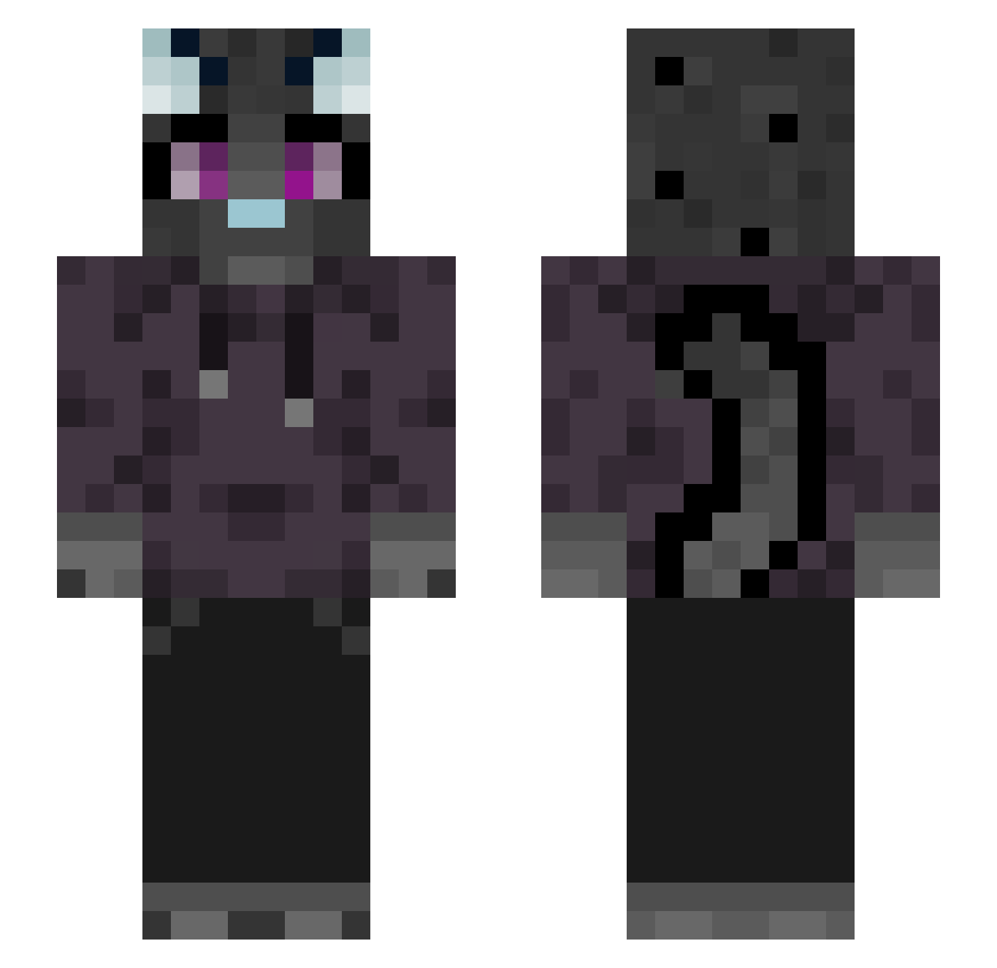 OreoCatt Minecraft skin, front and back view