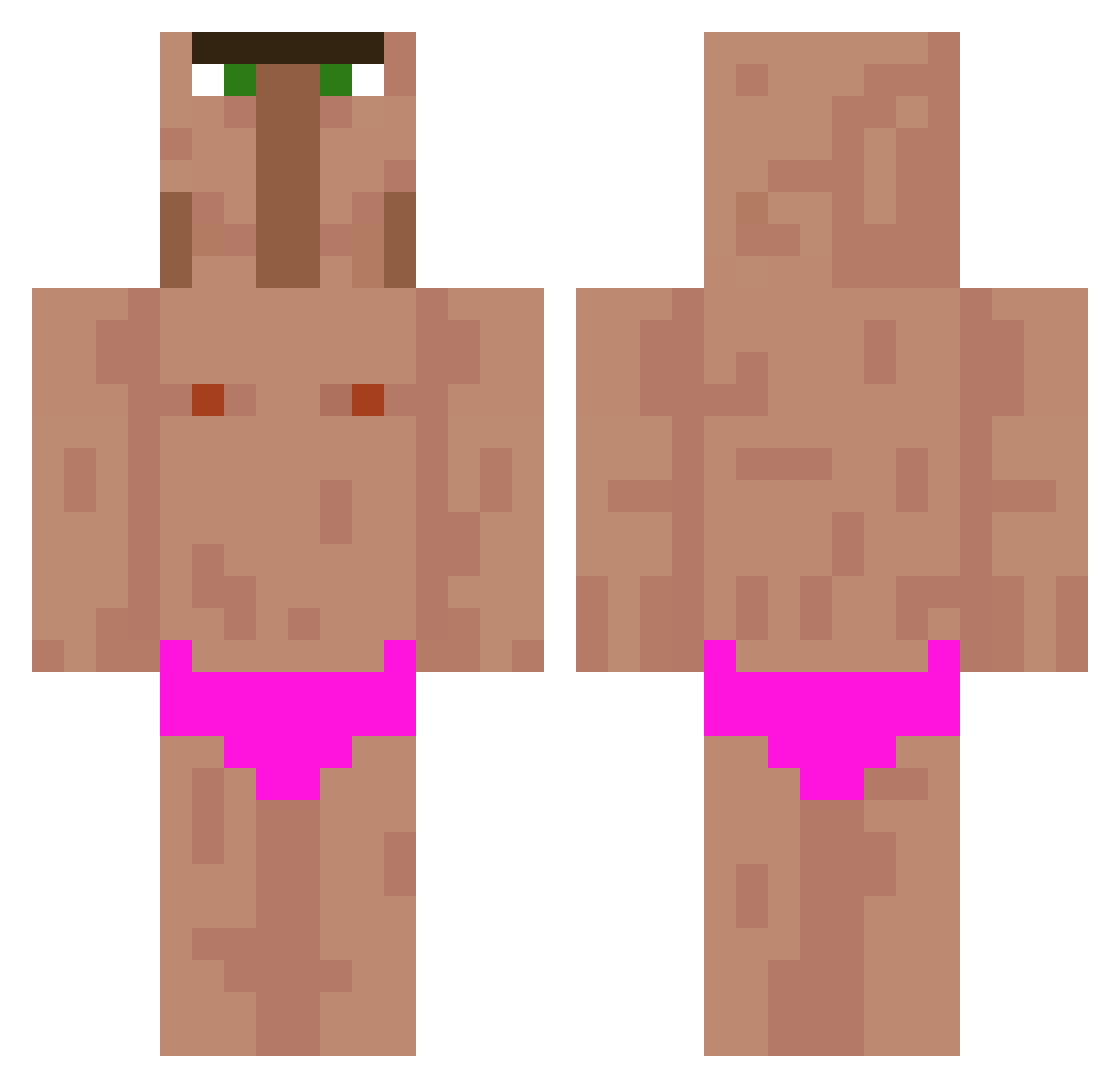 Avivking3 Minecraft skin, front and back view