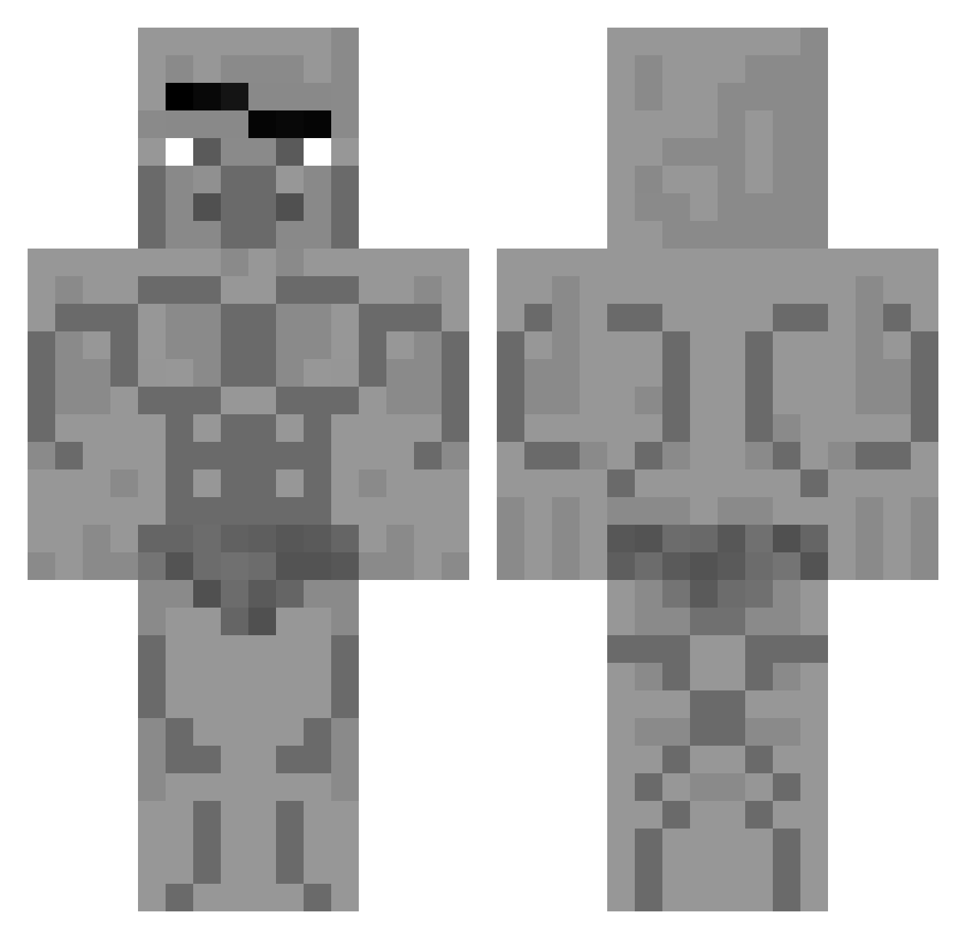 Wirfyn Minecraft skin, front and back view