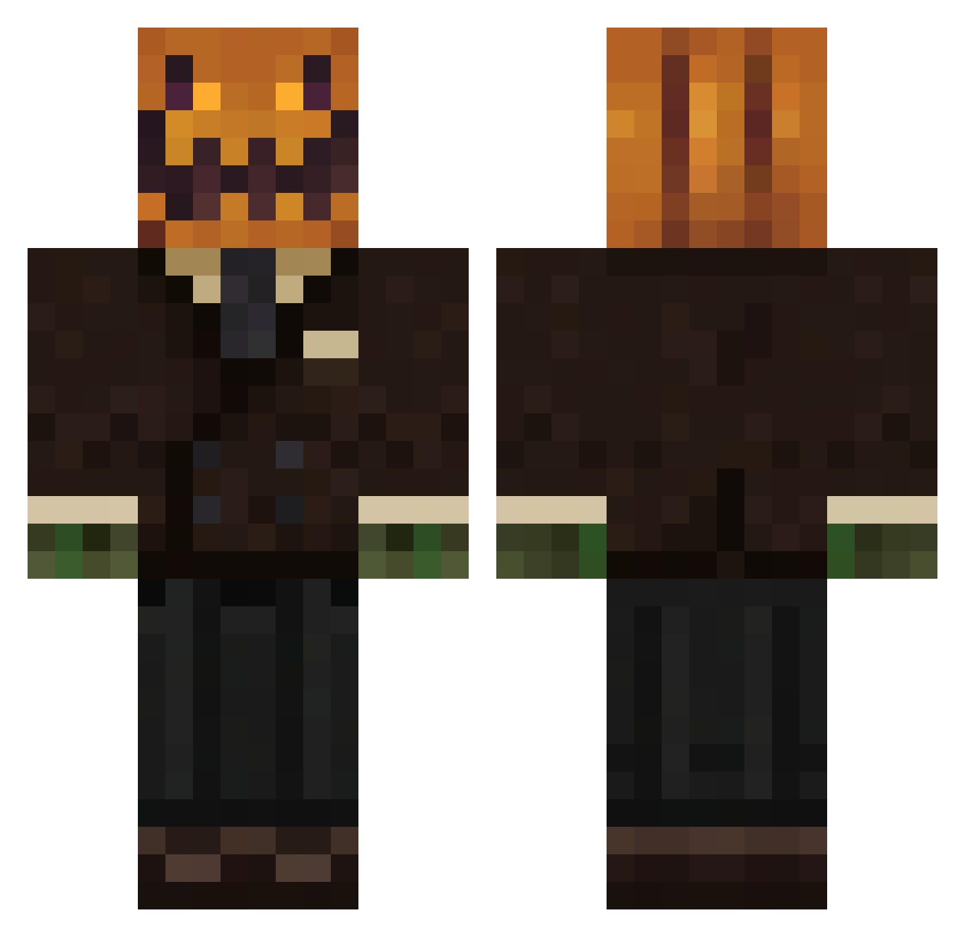 _NeeQ Minecraft skin, front and back view