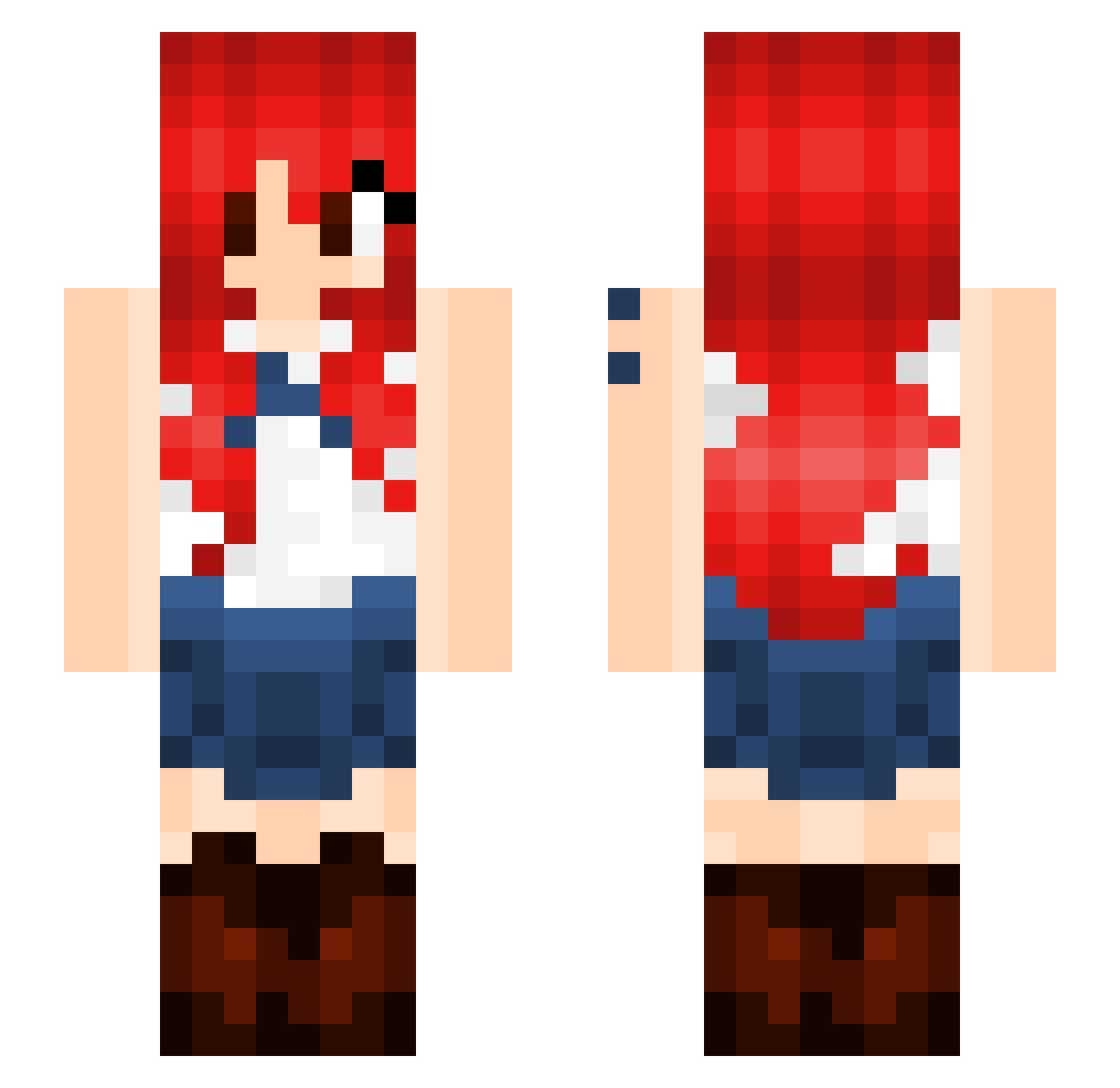 Aggy97 Minecraft skin, front and back view