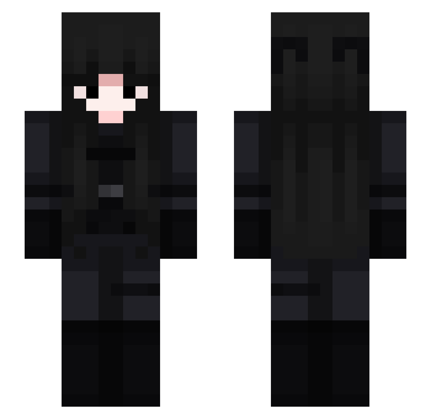 ywkino Minecraft skin, front and back view