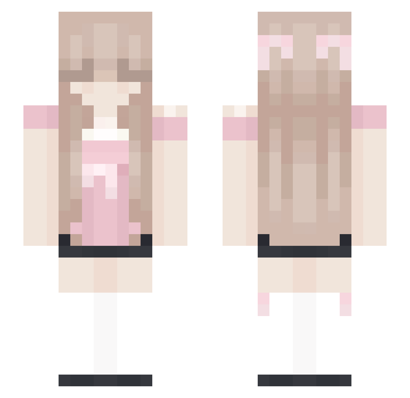 Smigla Minecraft skin, front and back view
