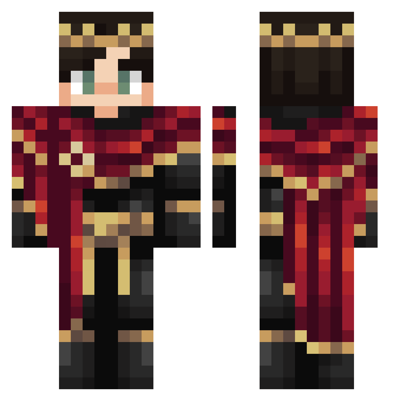 Stranda_ Minecraft skin, front and back view