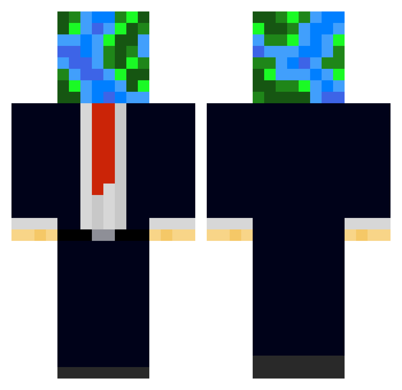 Spoonic_YT Minecraft skin, front and back view