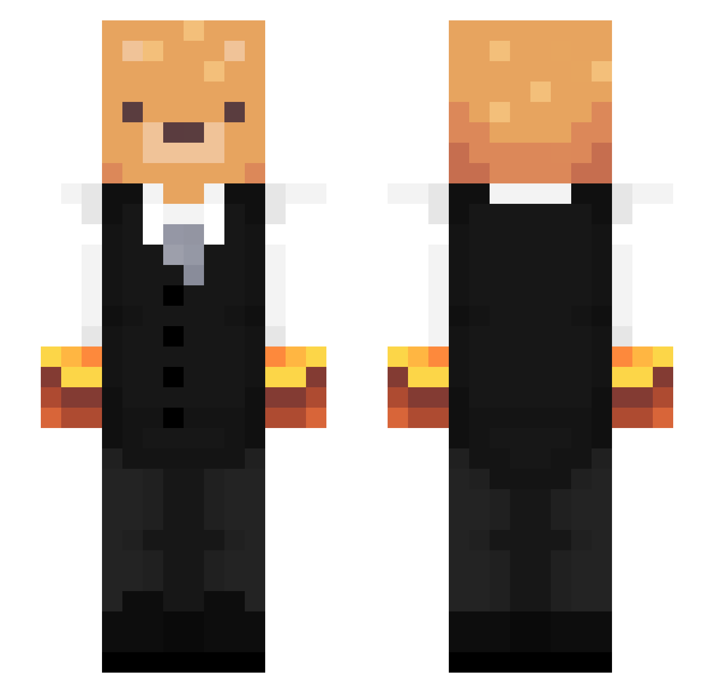 Escasismech4K Minecraft skin, front and back view