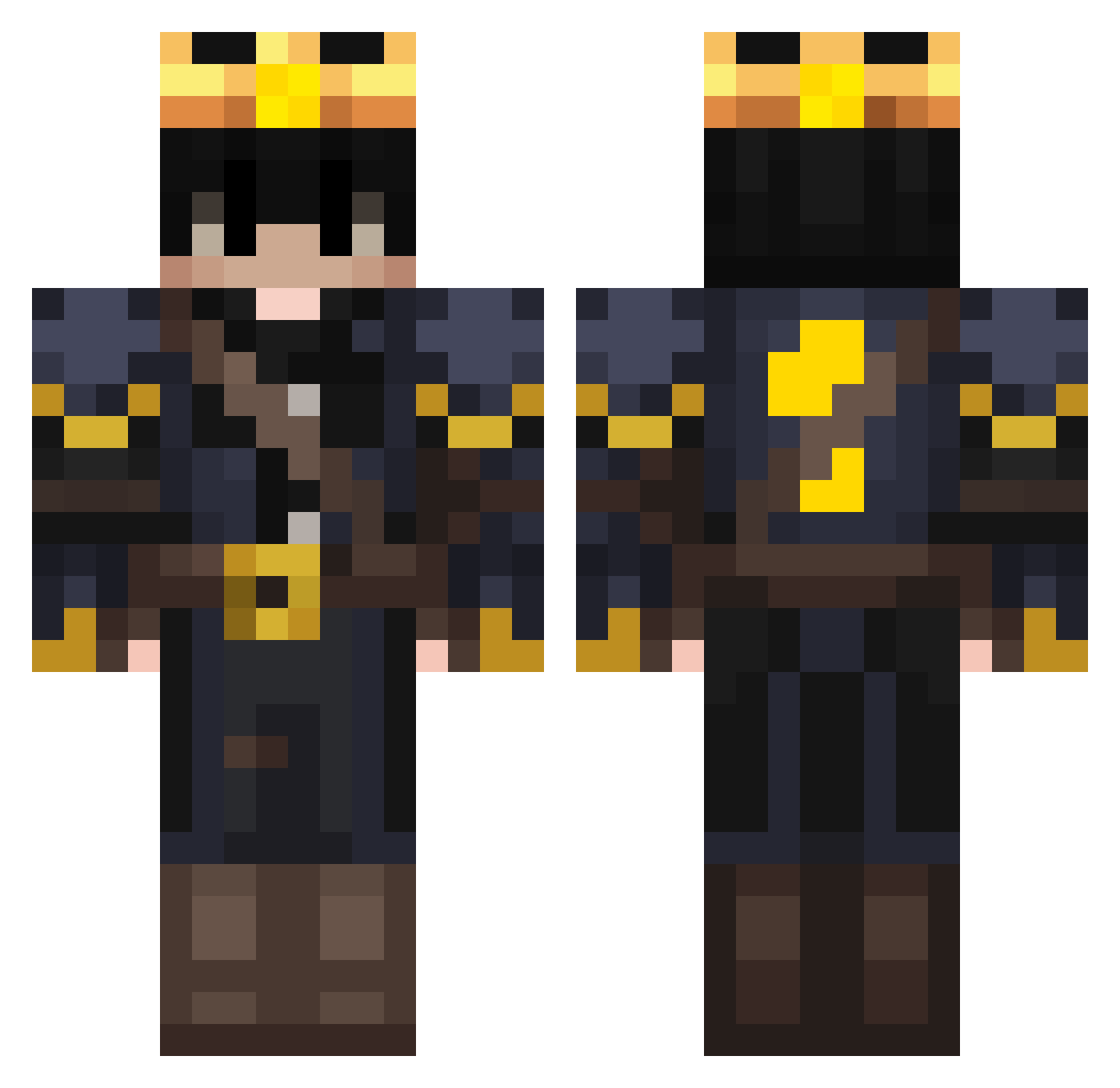 Z4mmyBoi Minecraft skin, front and back view