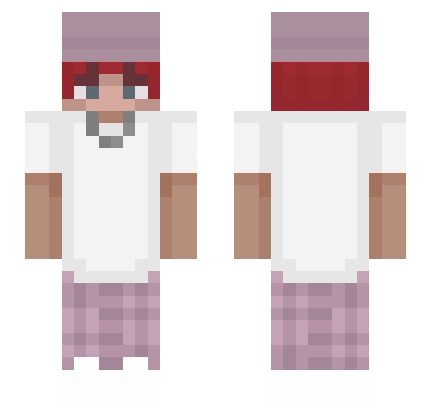 yKriito Minecraft skin, front and back view