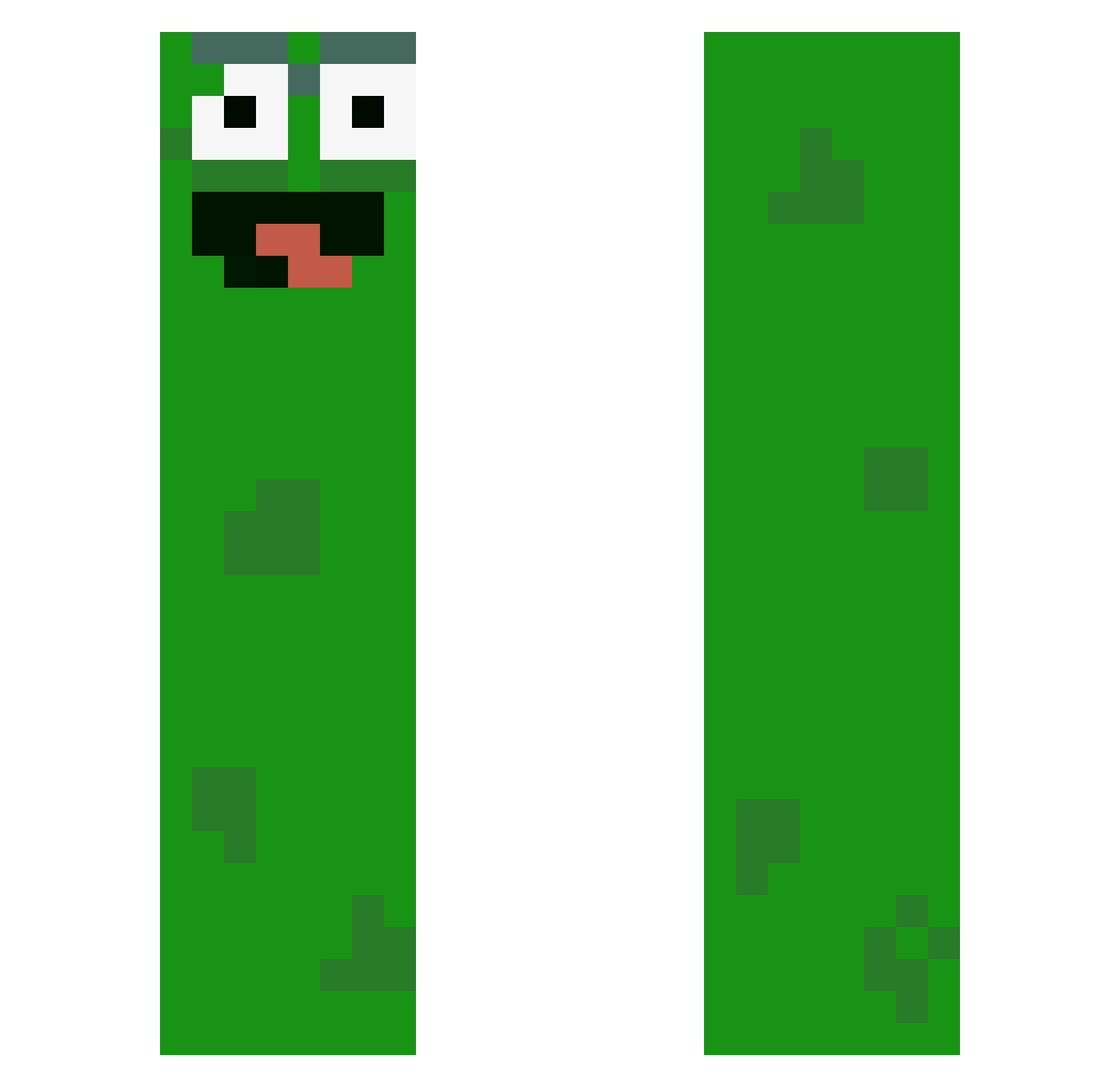 Chillykid11 Minecraft skin, front and back view