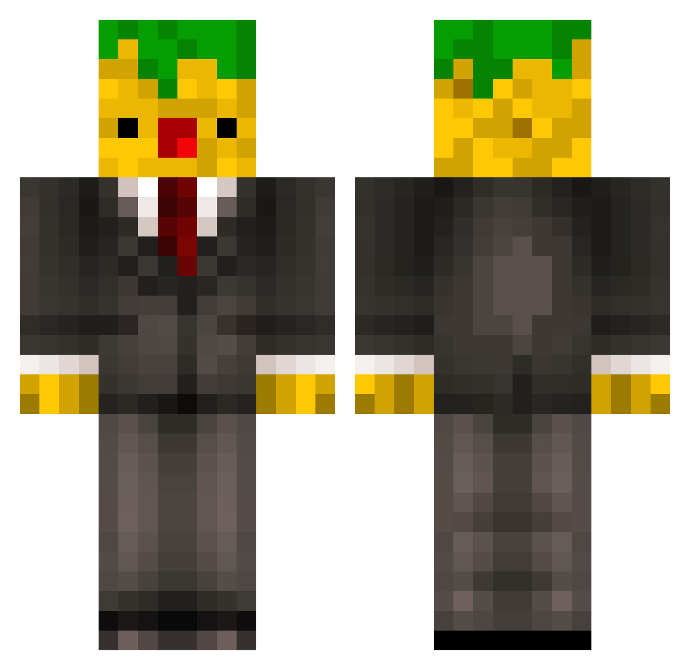309WiredWrong Minecraft skin, front and back view