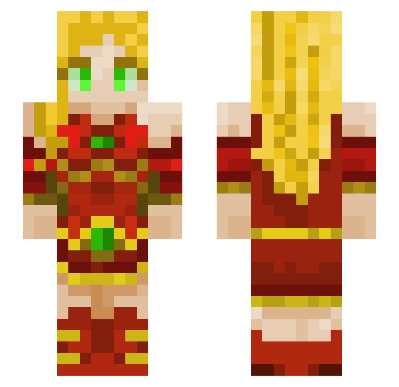 alori1 Minecraft skin, front and back view