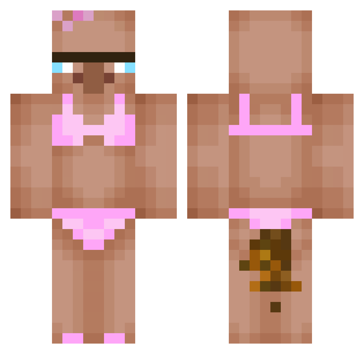 ym_13k8 Minecraft skin, front and back view