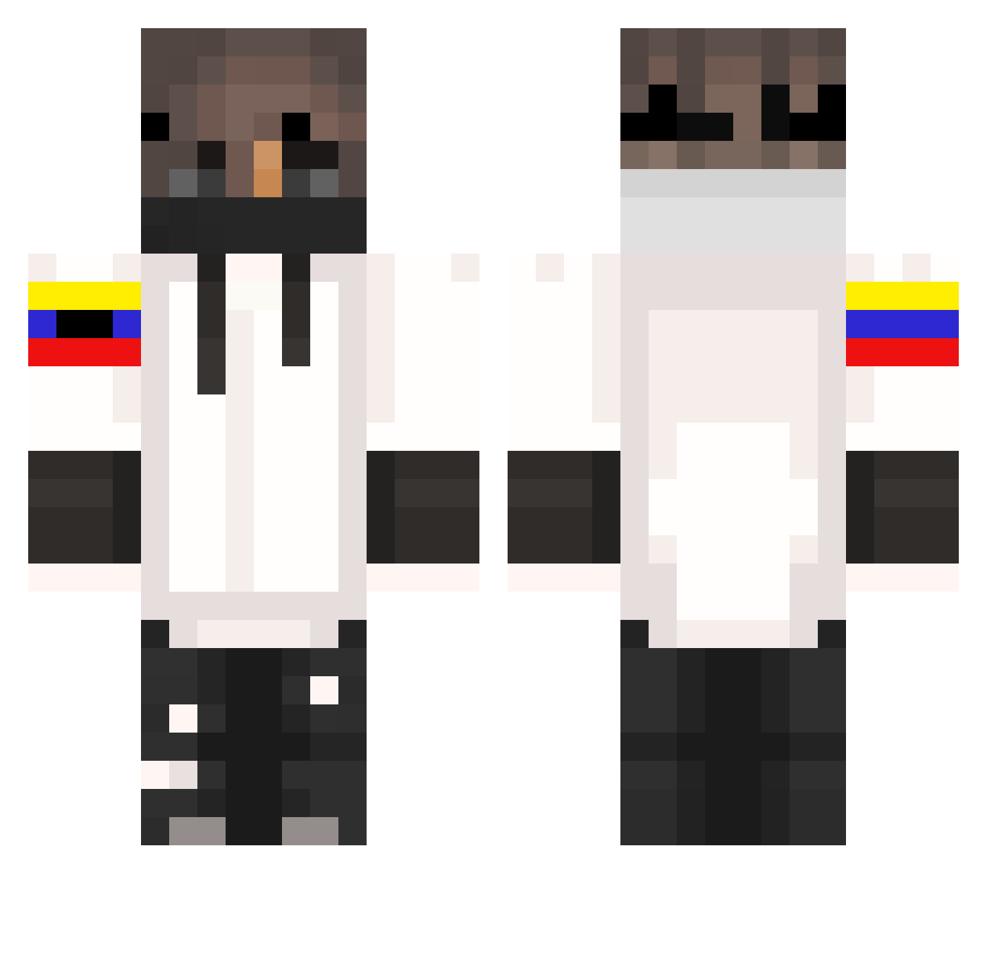 ImAndrexECU Minecraft skin, front and back view