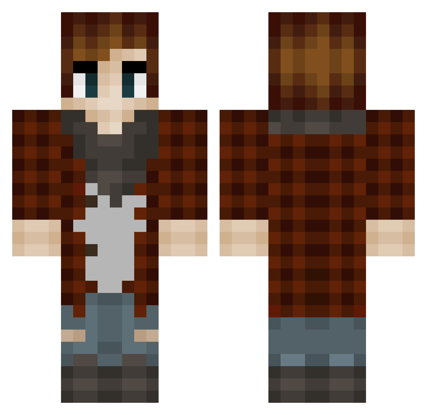 Not_a_PVP_cookie Minecraft skin, front and back view