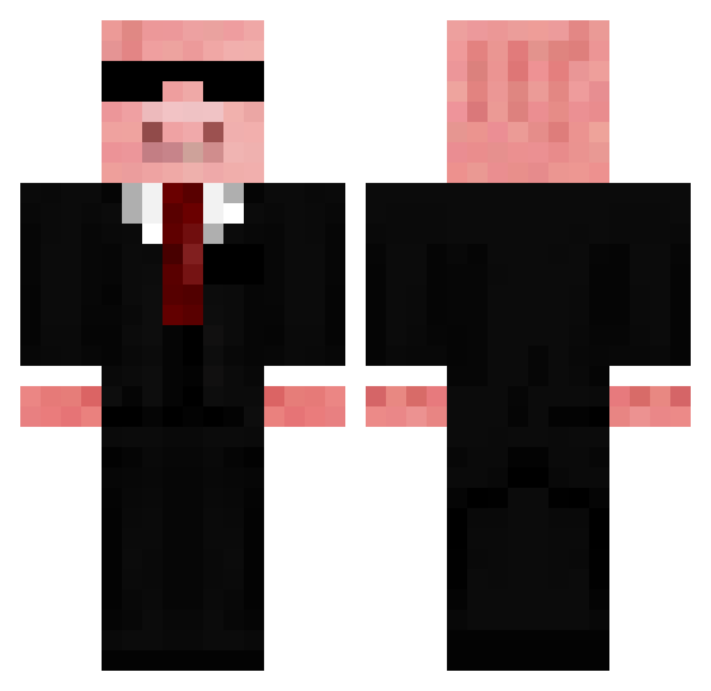 Redondo69 Minecraft skin, front and back view