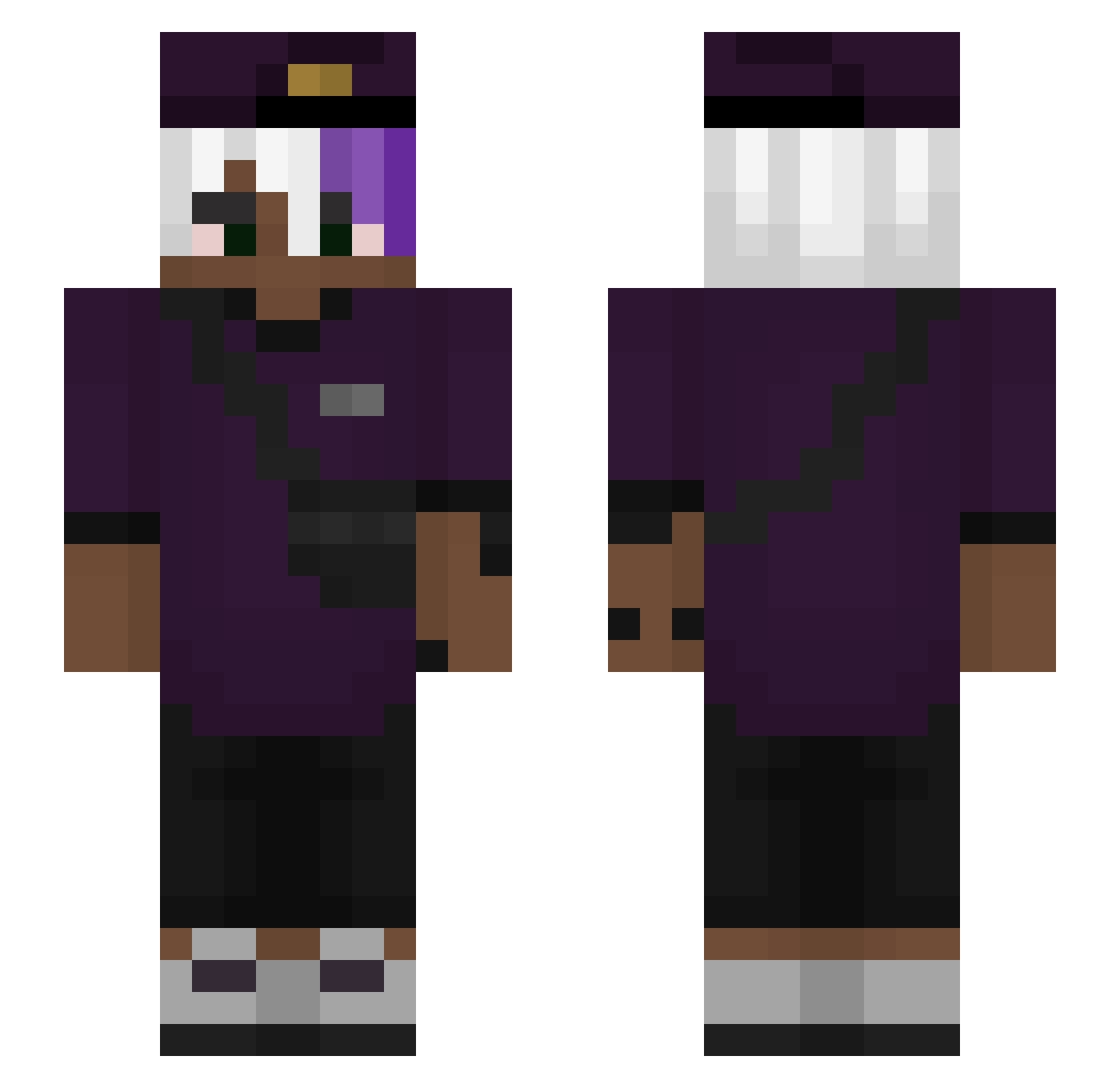 Vuric Minecraft skin, front and back view