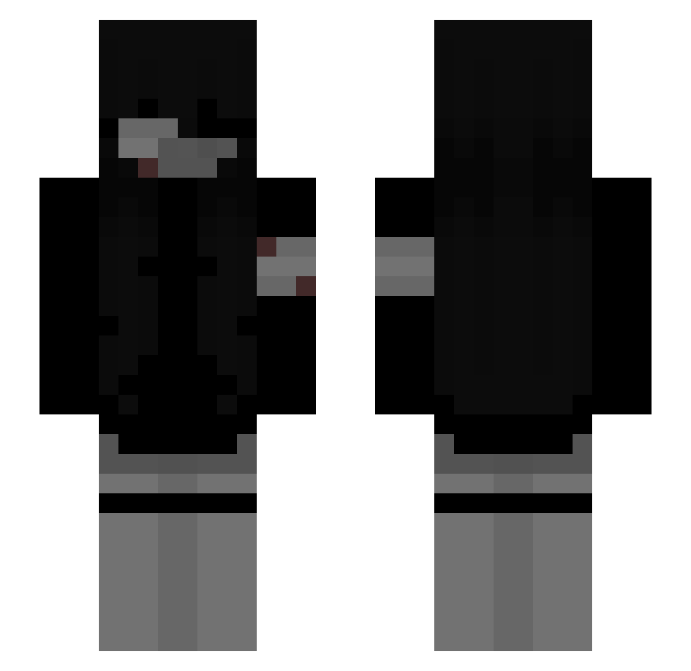 kisuji Minecraft skin, front and back view