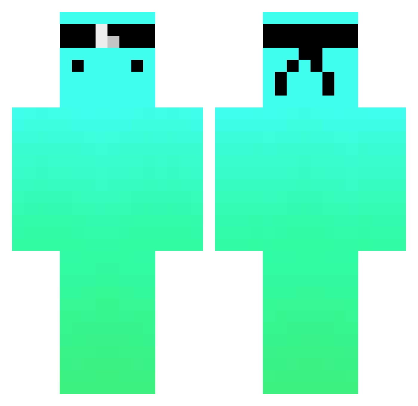 Damon1864 Minecraft skin, front and back view