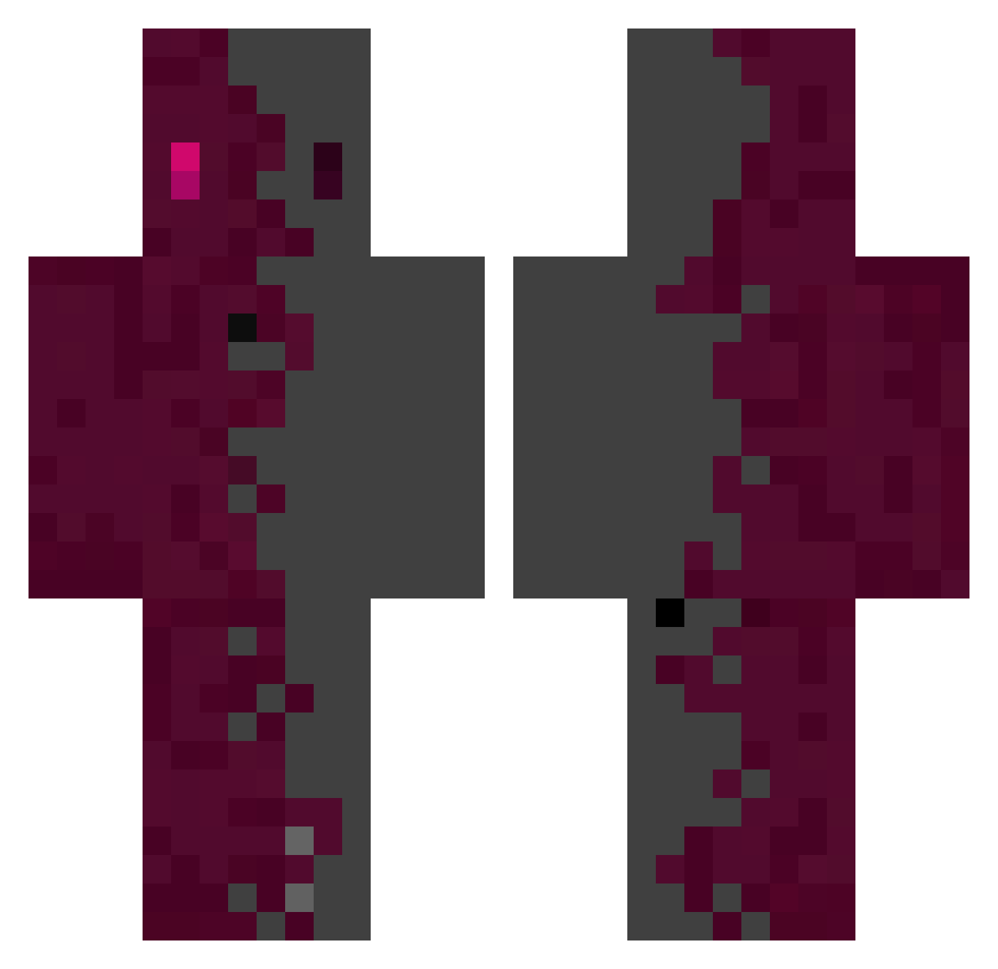 s1nle1 Minecraft skin, front and back view