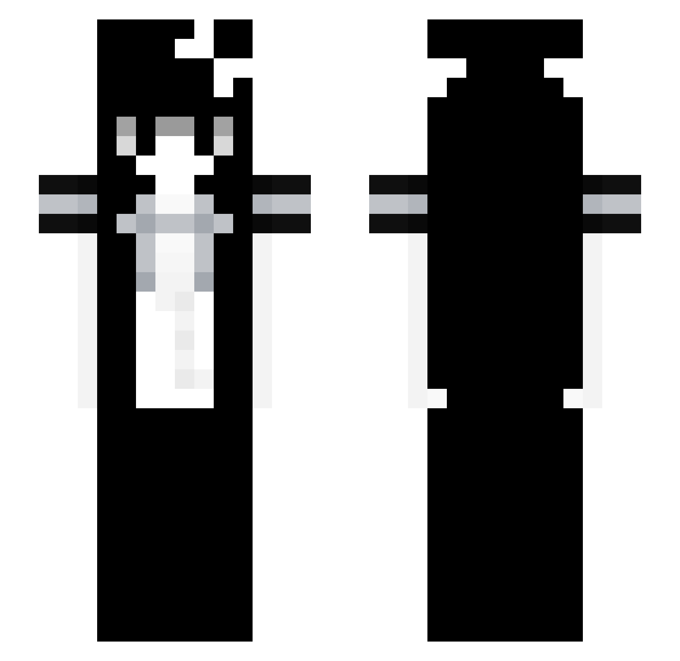 N0tLxura Minecraft skin, front and back view