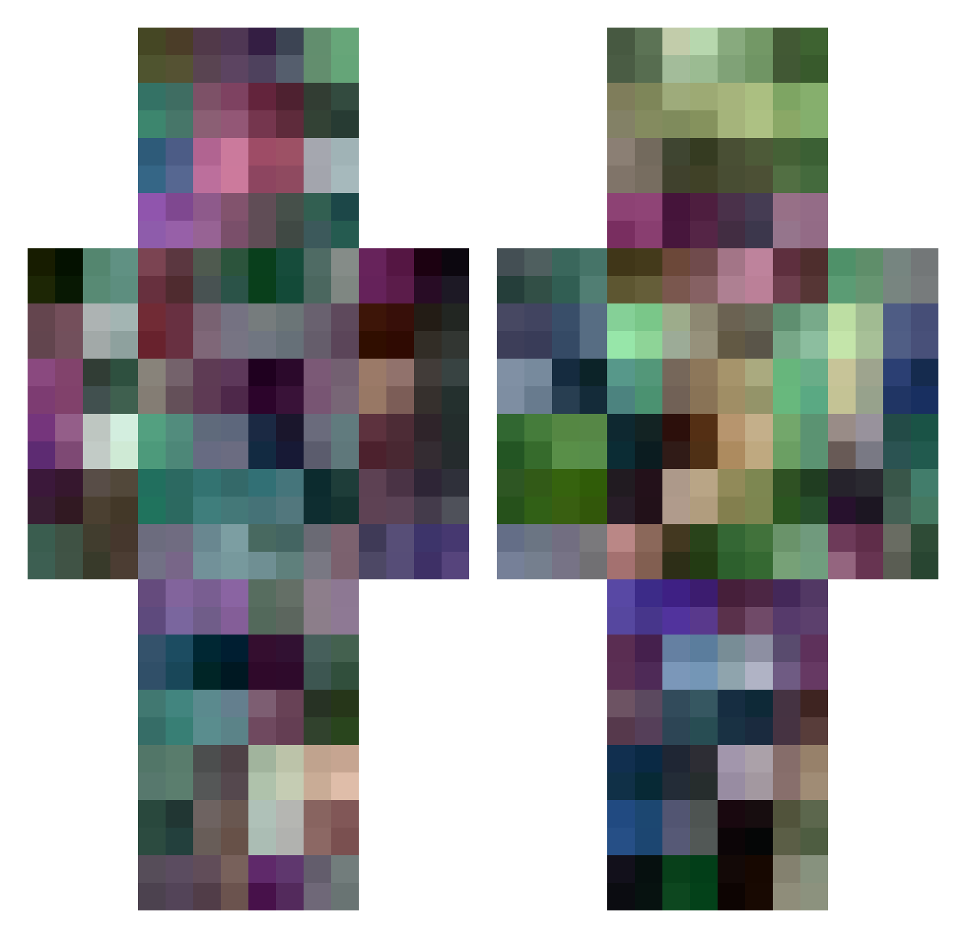TheBoostedRaven Minecraft skin, front and back view