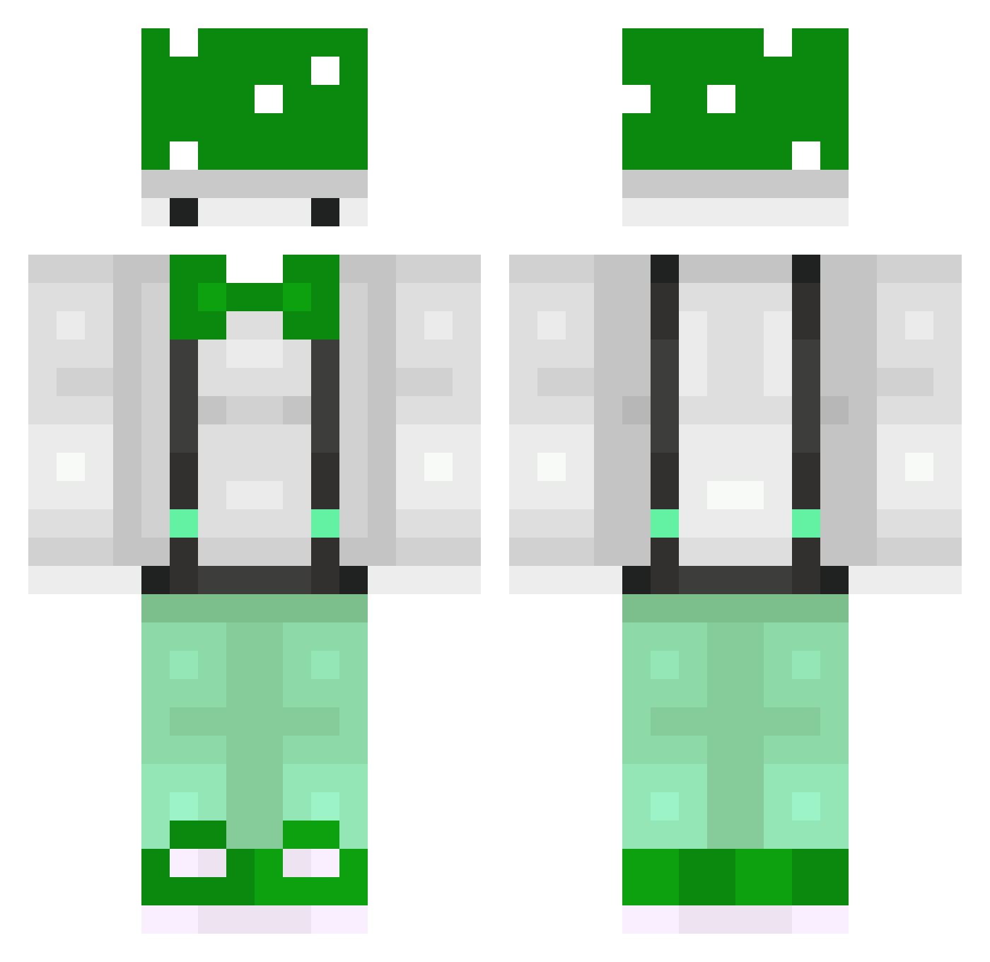 Elations Minecraft skin, front and back view