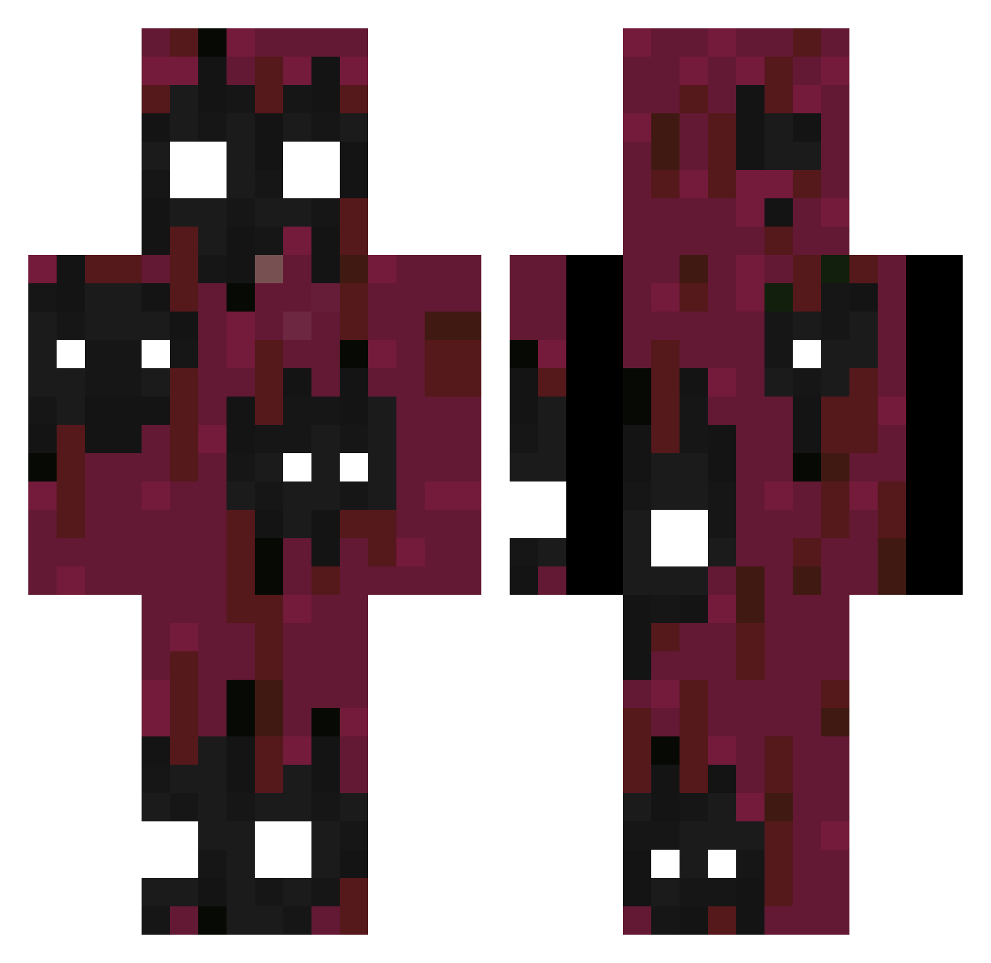KingKnuspi Minecraft skin, front and back view