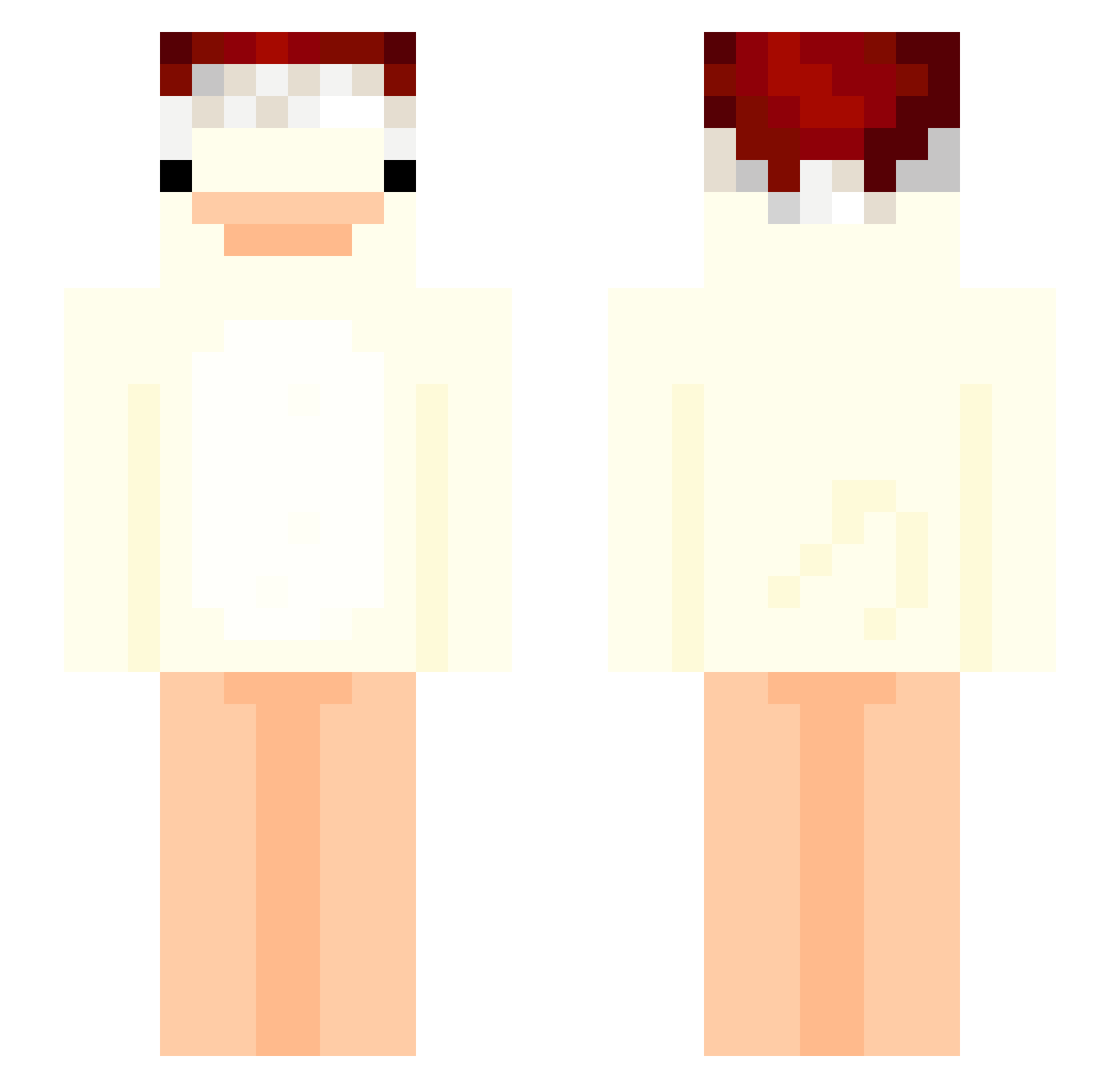 Hamsterjon2011 Minecraft skin, front and back view