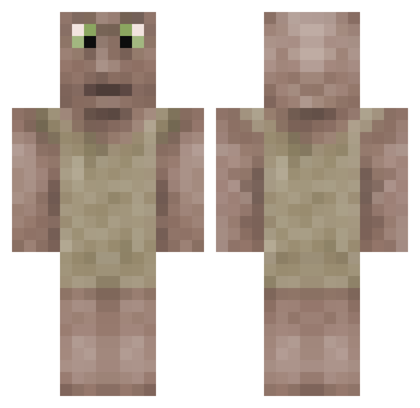 Hamza23 Minecraft skin, front and back view