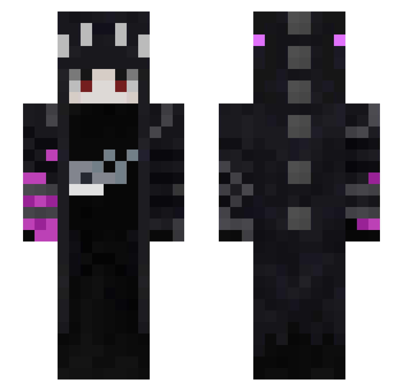Lyric_zzZ Minecraft skin, front and back view