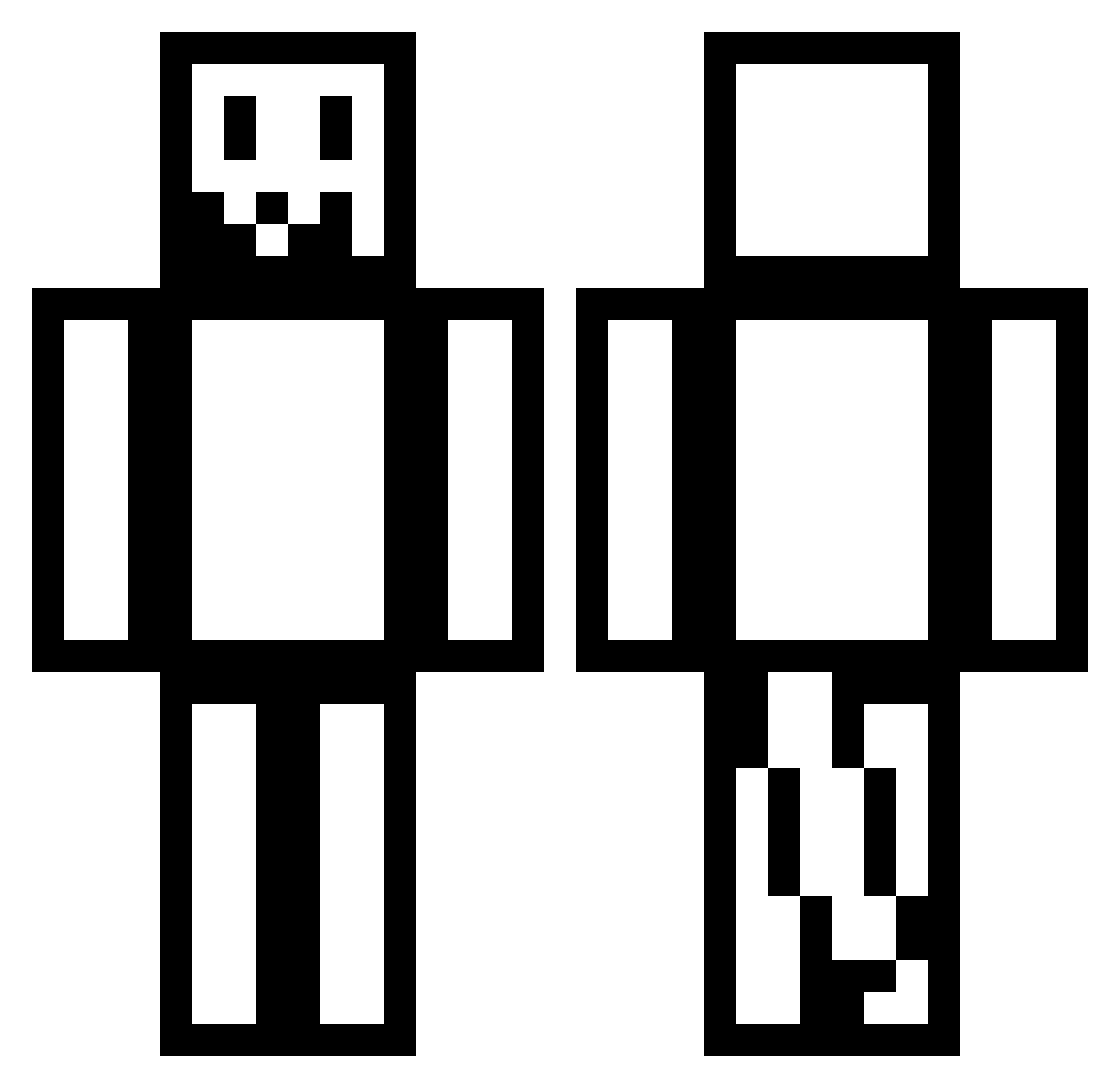 WindCatPlayBlock Minecraft skin, front and back view