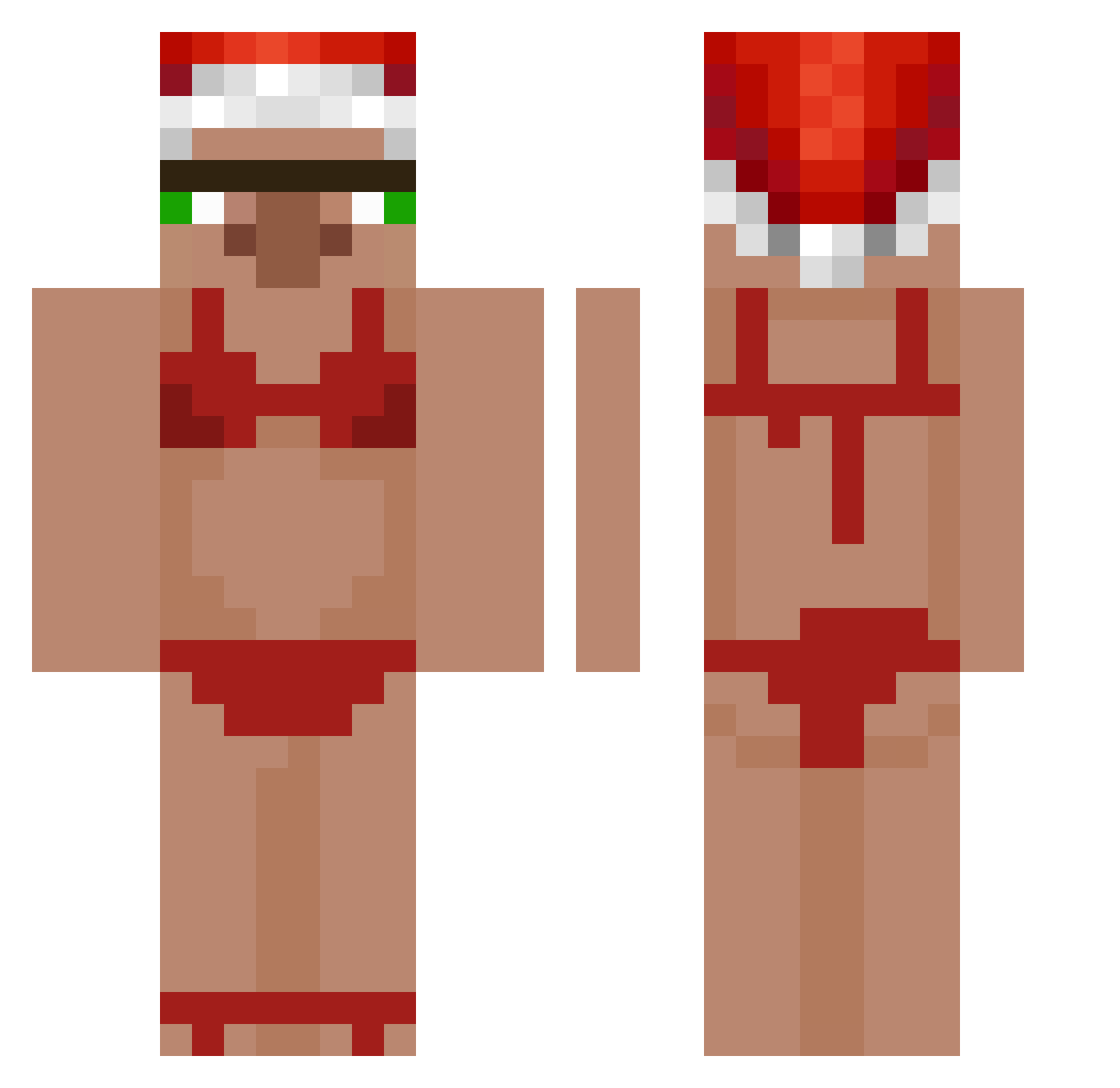 pupu2th Minecraft skin, front and back view