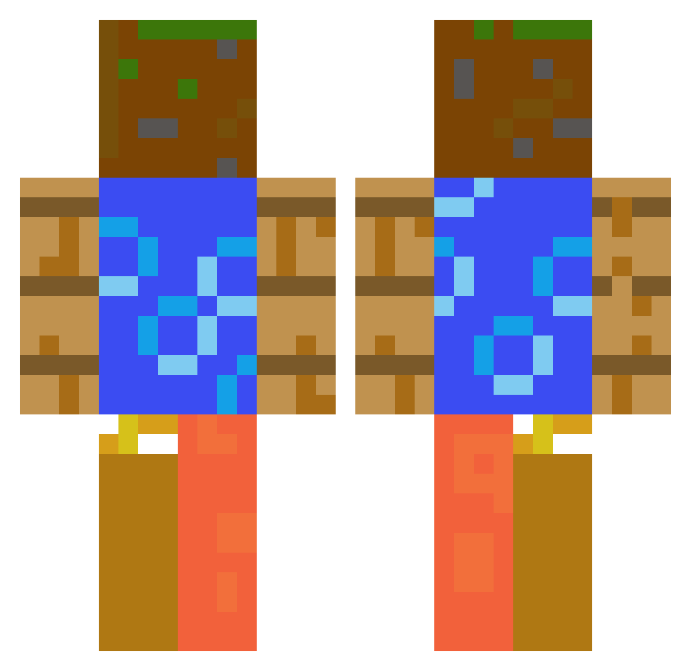 sussy_sam123 Minecraft skin, front and back view