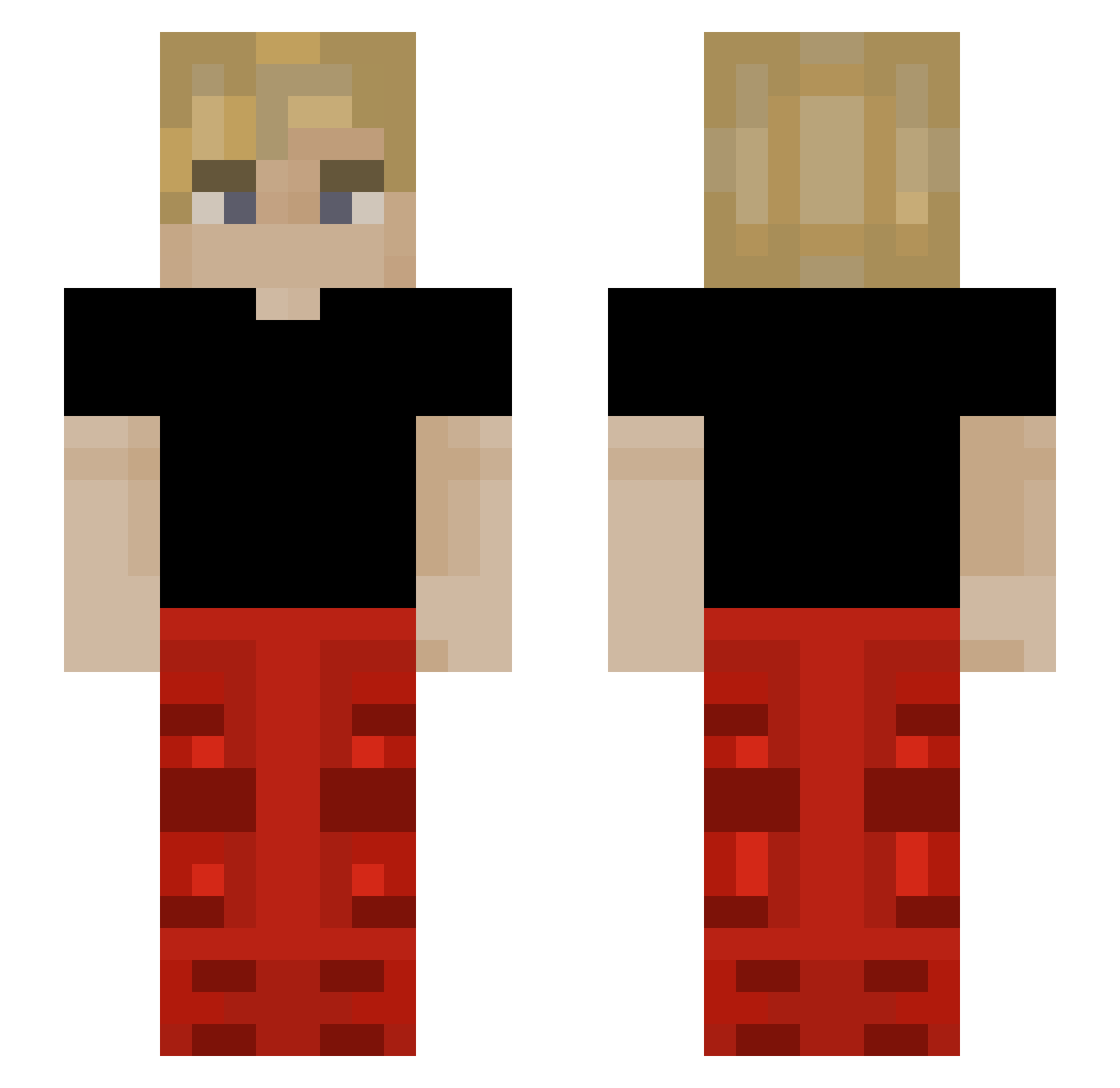 Stepfen2312 Minecraft skin, front and back view