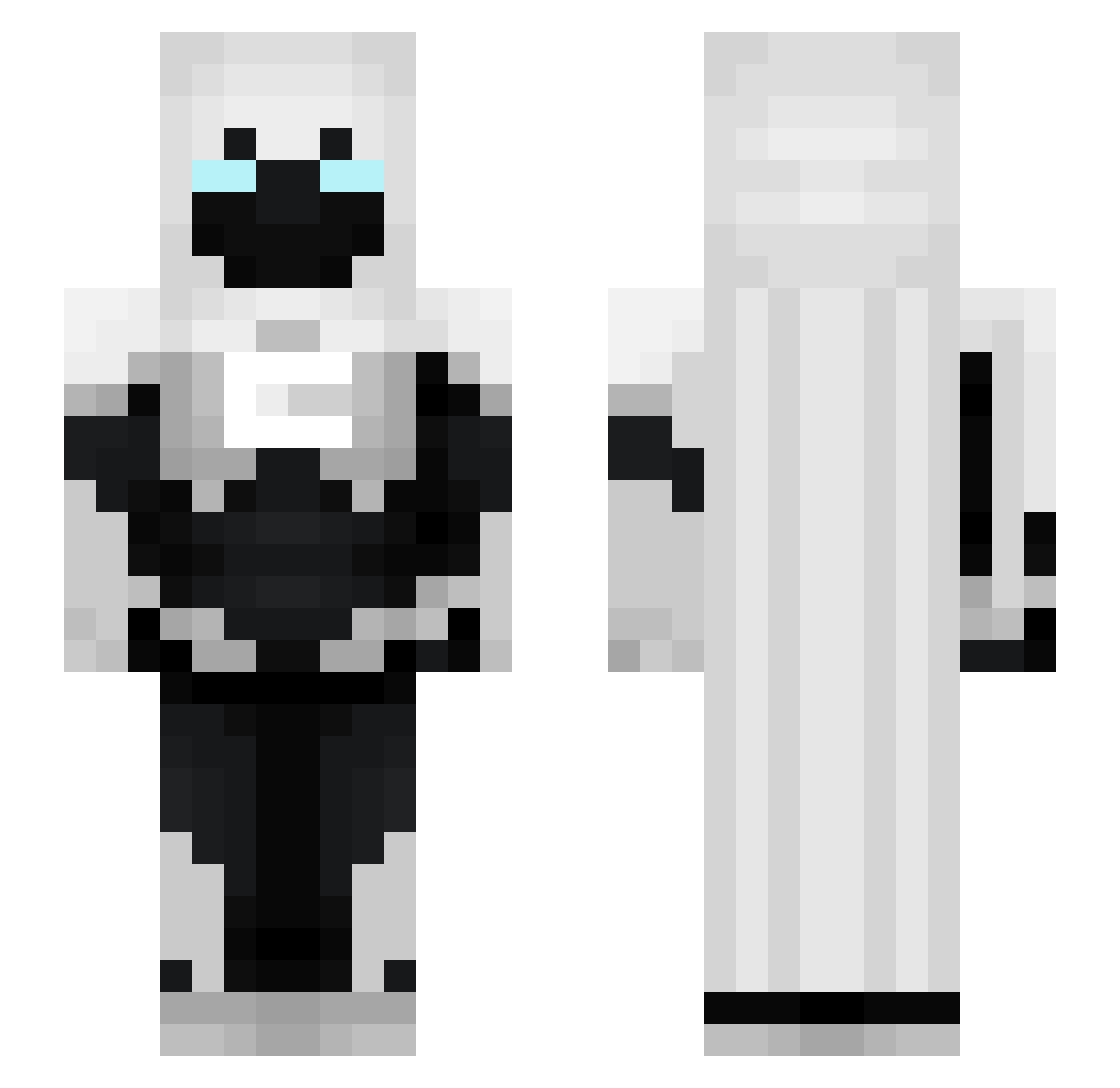 DroppinHotpocket Minecraft skin, front and back view