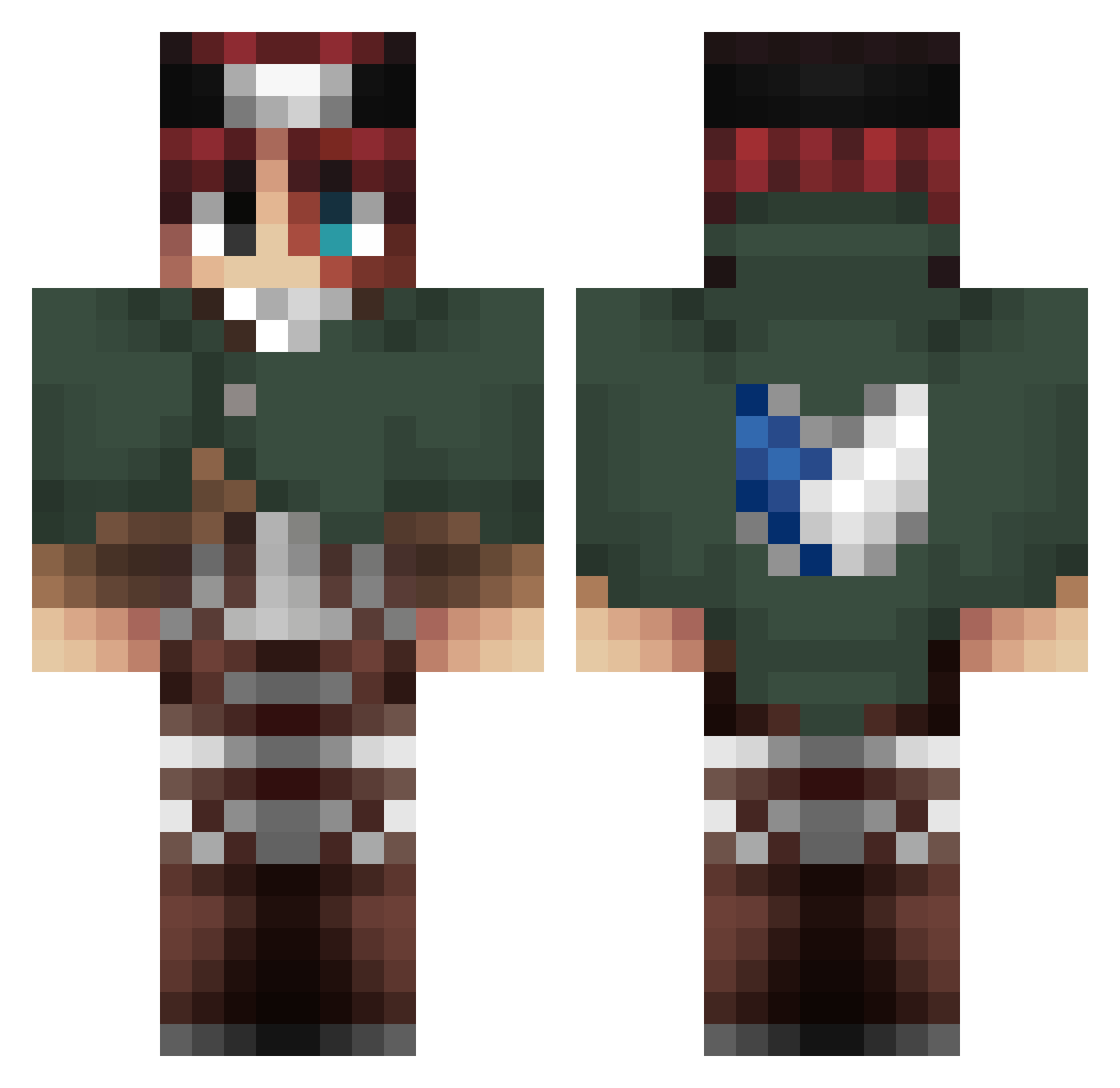 txemapo Minecraft skin, front and back view