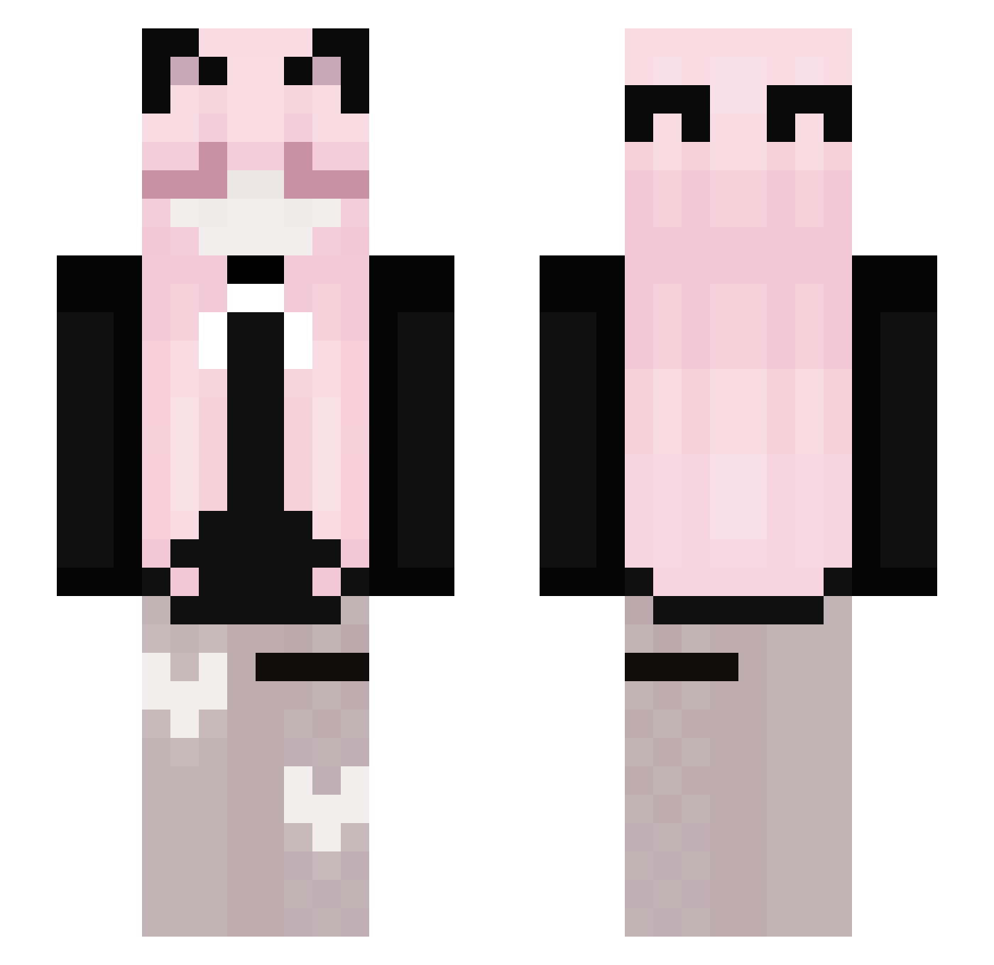uwusna_egirl Minecraft skin, front and back view