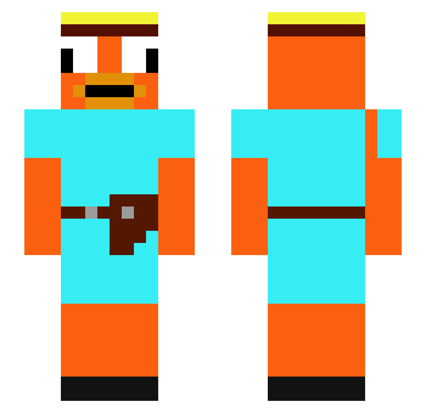 __gg_ Minecraft skin, front and back view