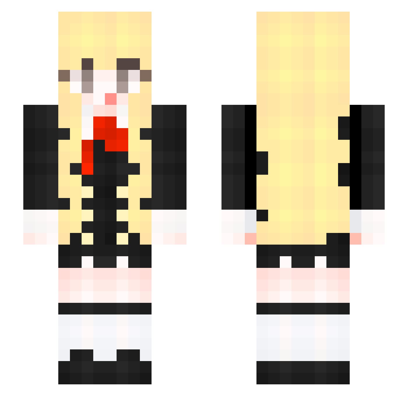 js960514 Minecraft skin, front and back view