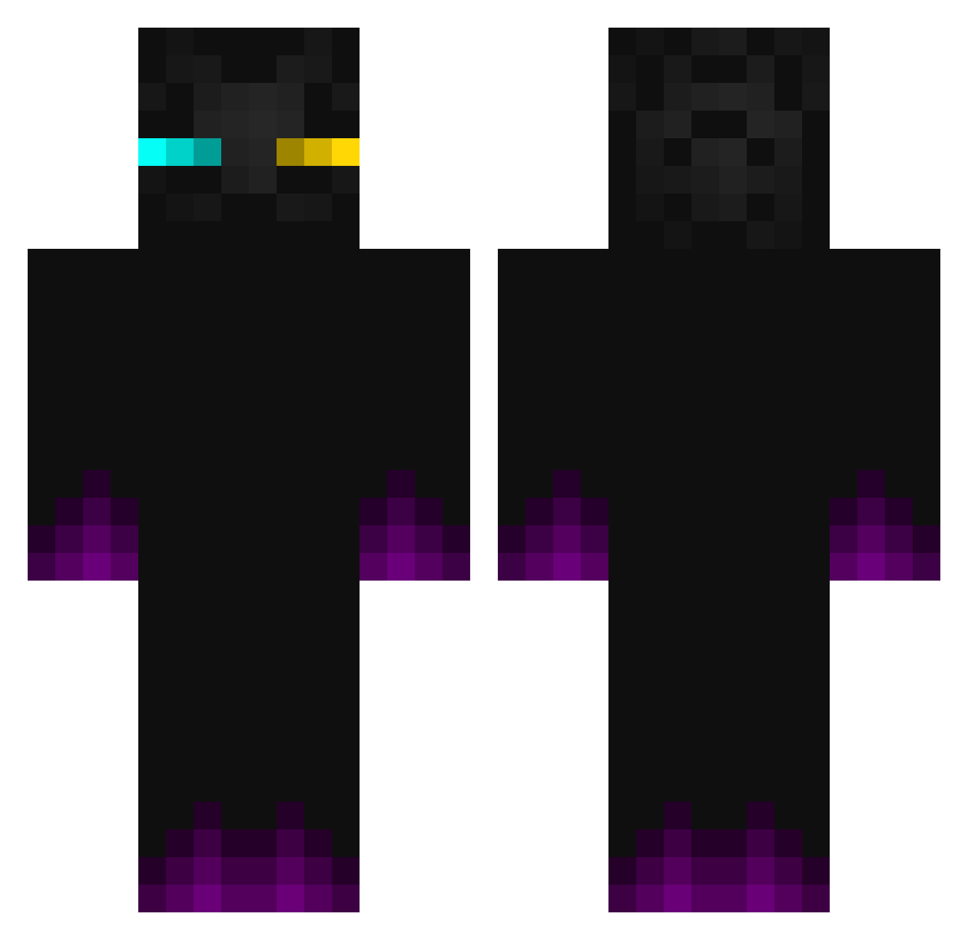 DUBOKOJEBAC Minecraft skin, front and back view